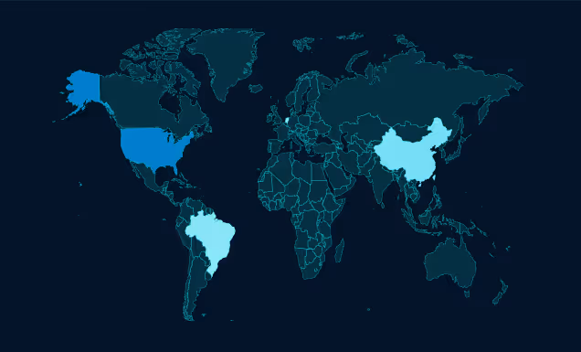 Карта на експозицията на MCP сървъри в интернет през Shodan
