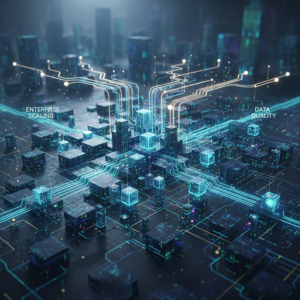 Илюстрация на ИИ агенти и модерна архитектура на данни