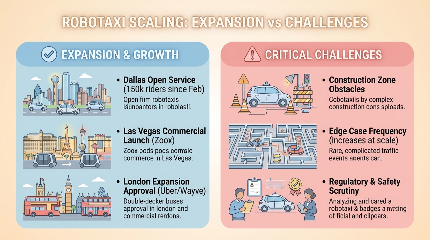 Предизвикателства пред мащабирането на роботакситата в градовете