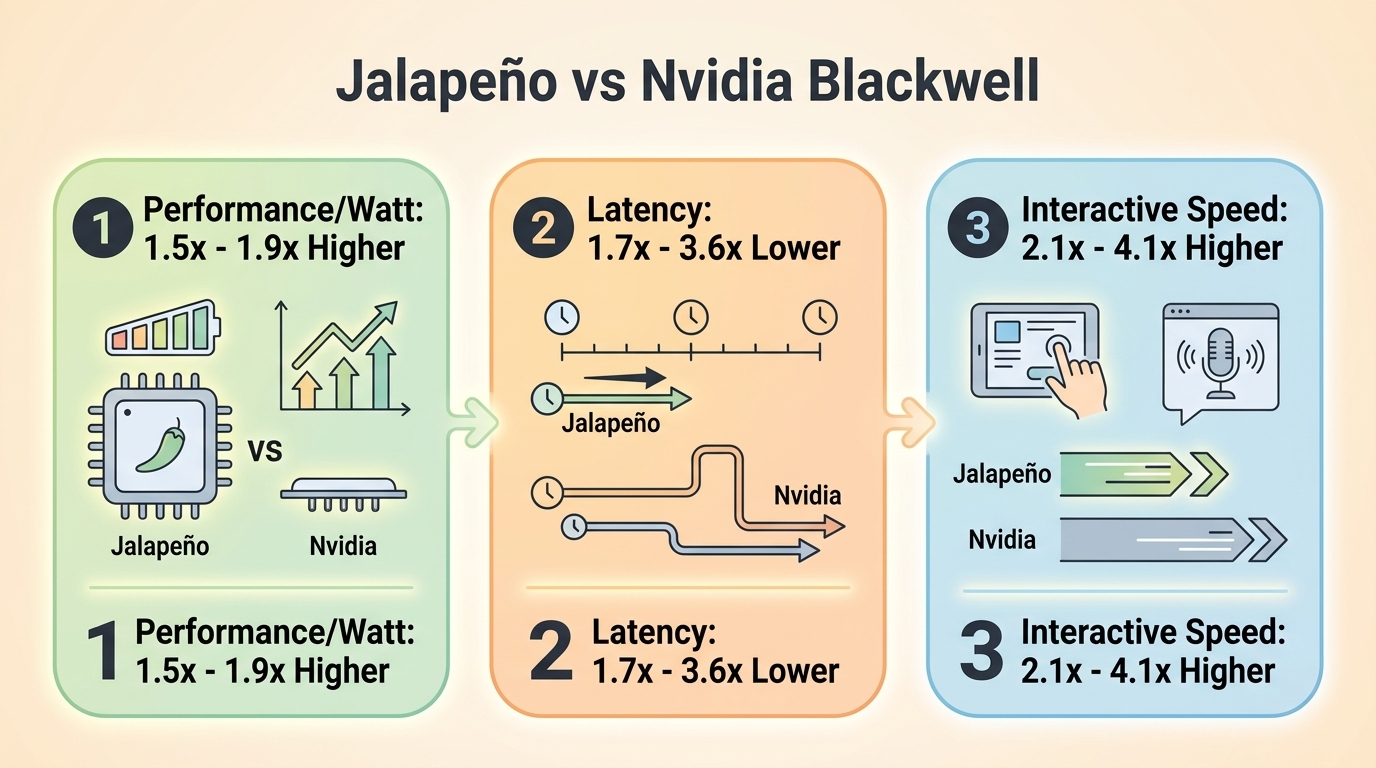 Сравнителна инфографика: Jalapeño срещу Nvidia Blackwell