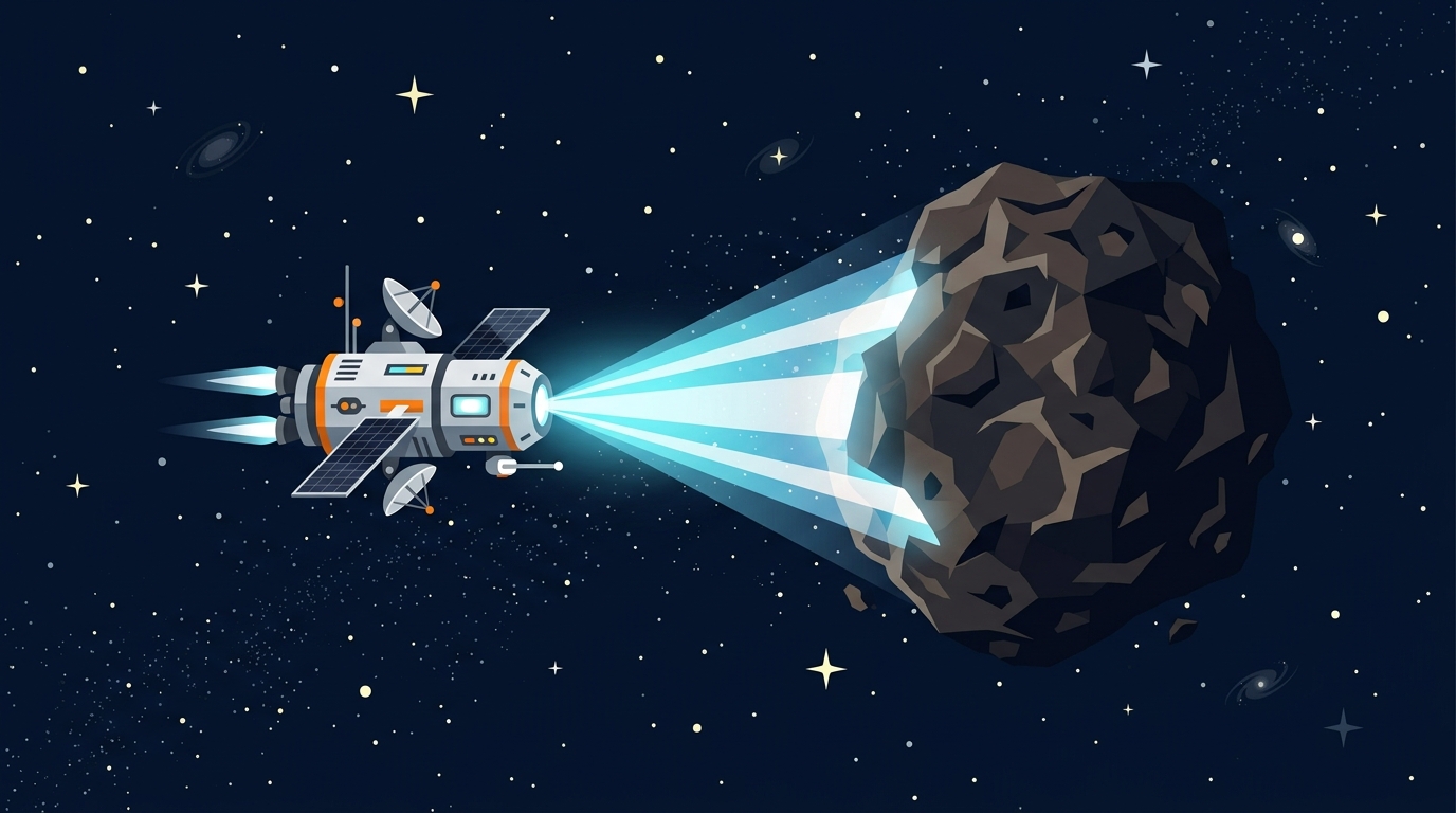 Художествена илюстрация на автономната космическа сонда Autonomy-1 на AstroForge