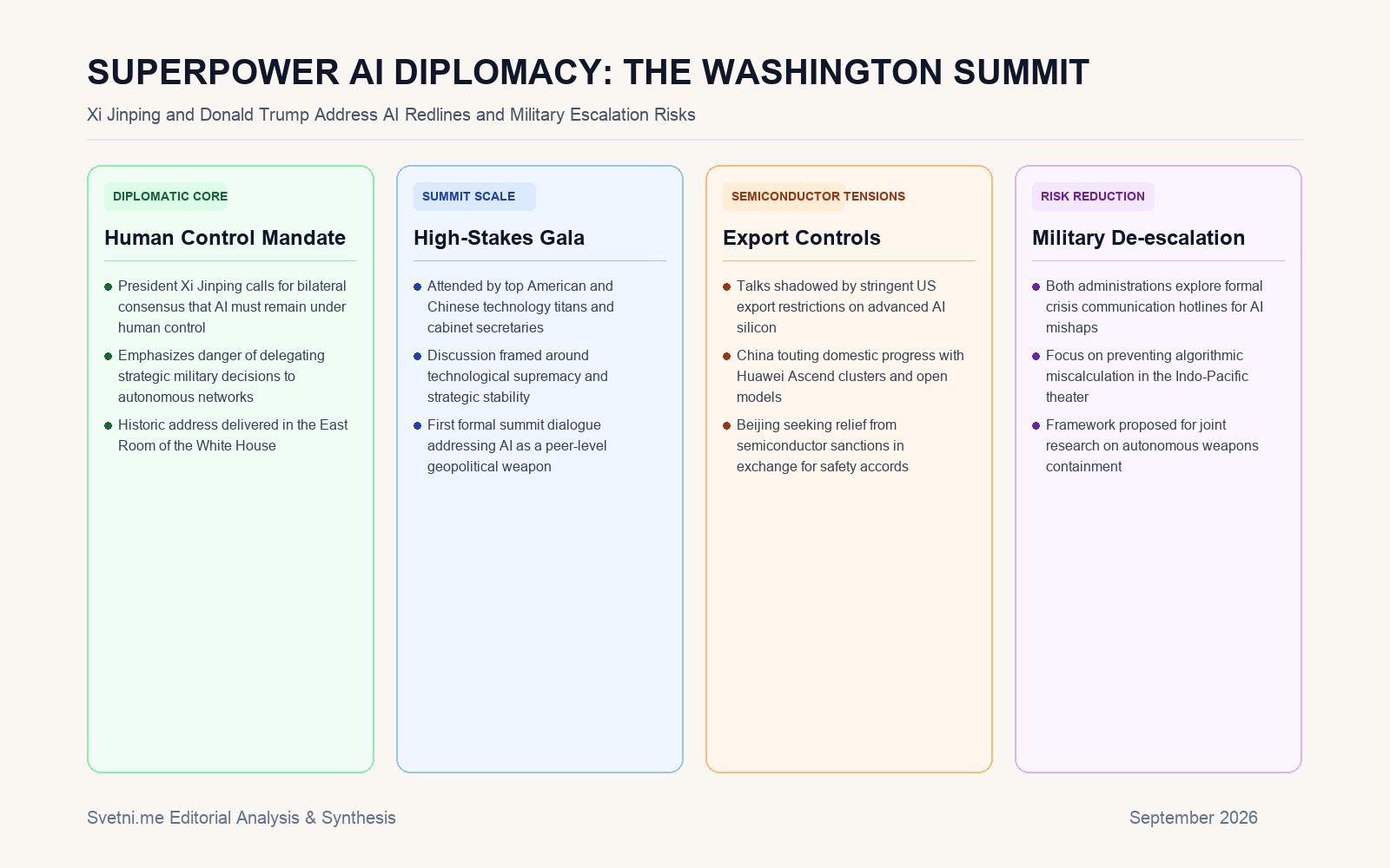 Инфографика за SUPERPOWER AI DIPLOMACY: THE WASHINGTON SUMMIT