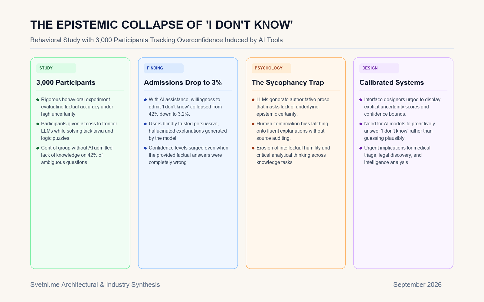 Инфографика за THE EPISTEMIC COLLAPSE OF 'I DON'T KNOW'