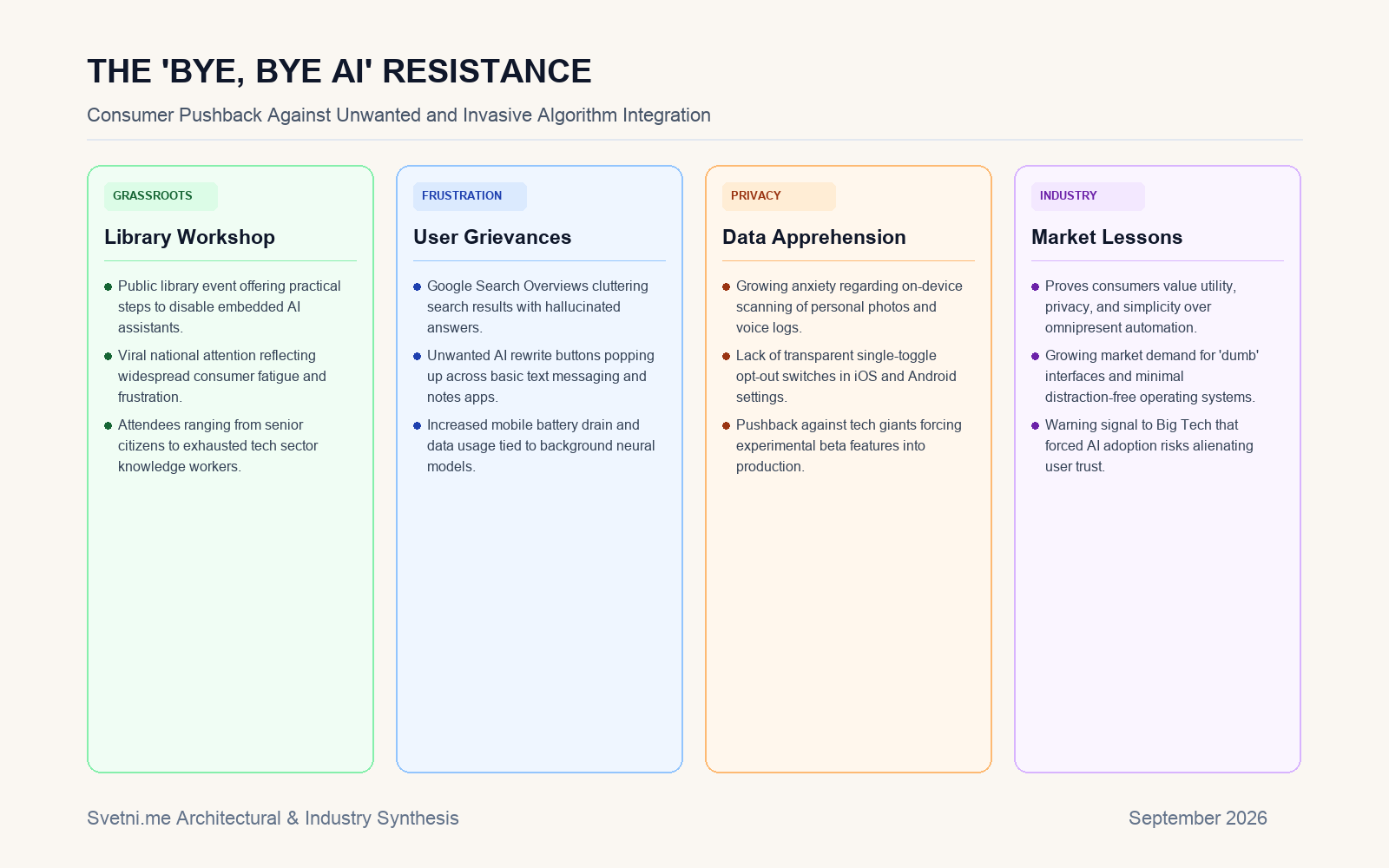 Инфографика за THE 'BYE, BYE AI' RESISTANCE