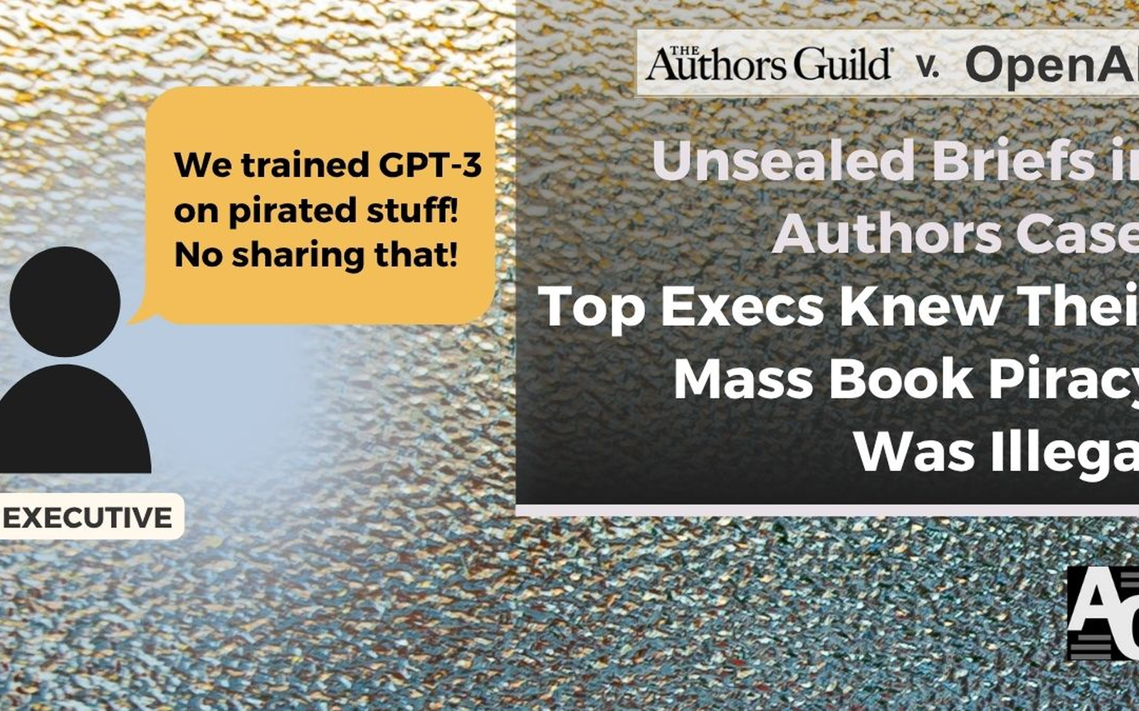 Илюстрация към authors-guild-unsealed-briefs-microsoft-openai-copyright-battle