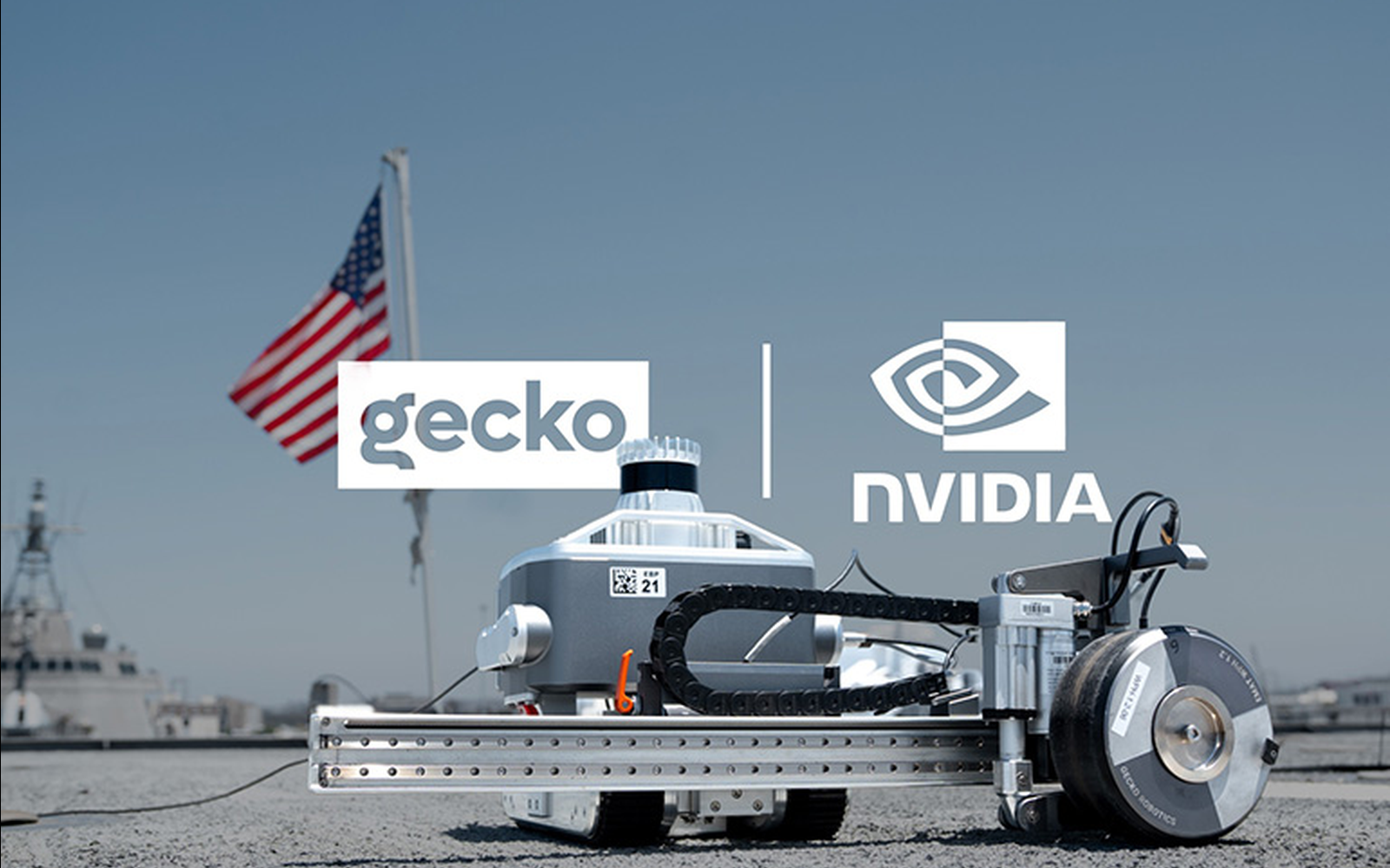 Илюстрация към gecko-robotics-nvidia-hardware-agent-security-inspection-robots