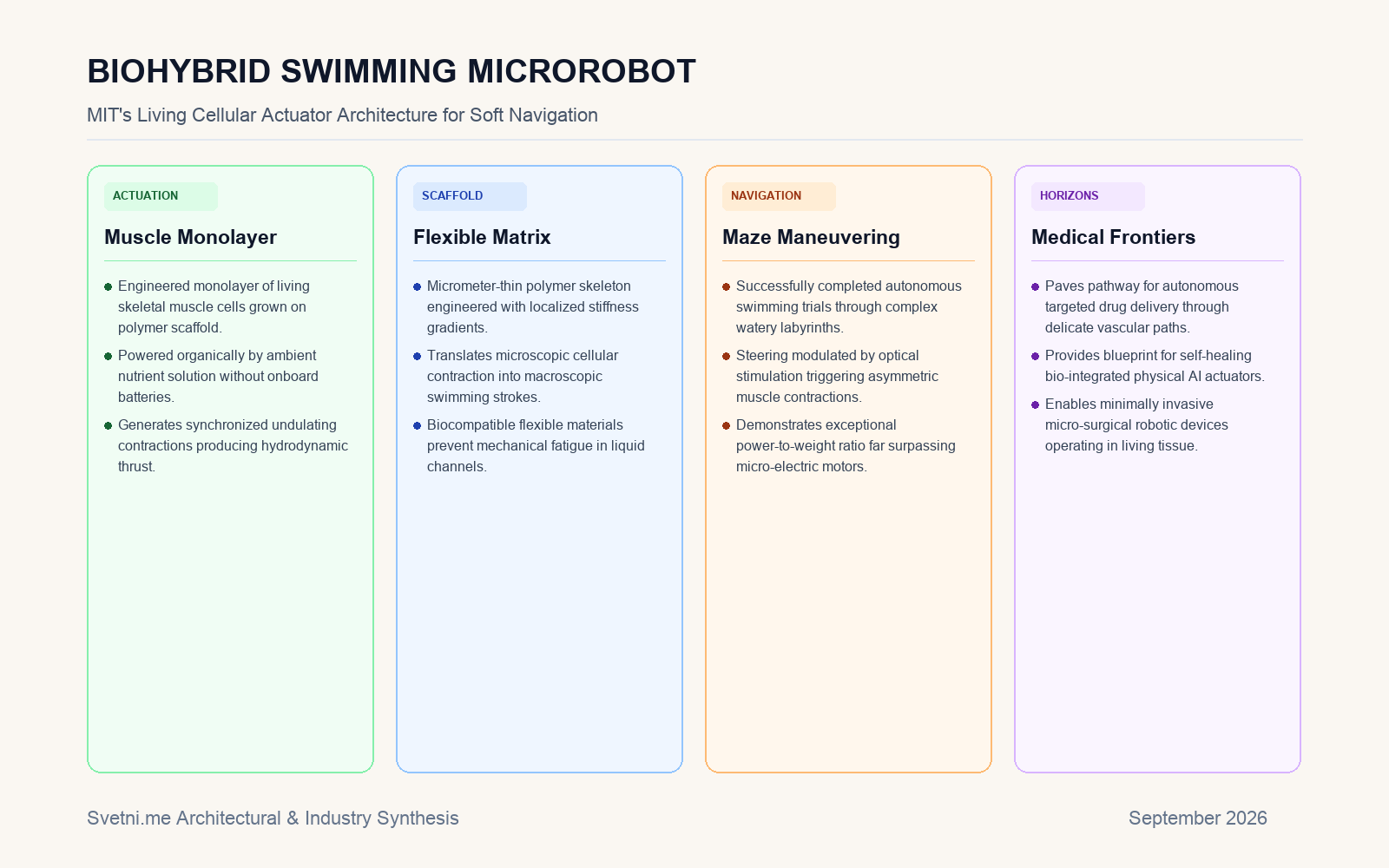 Инфографика за BIOHYBRID SWIMMING MICROROBOT