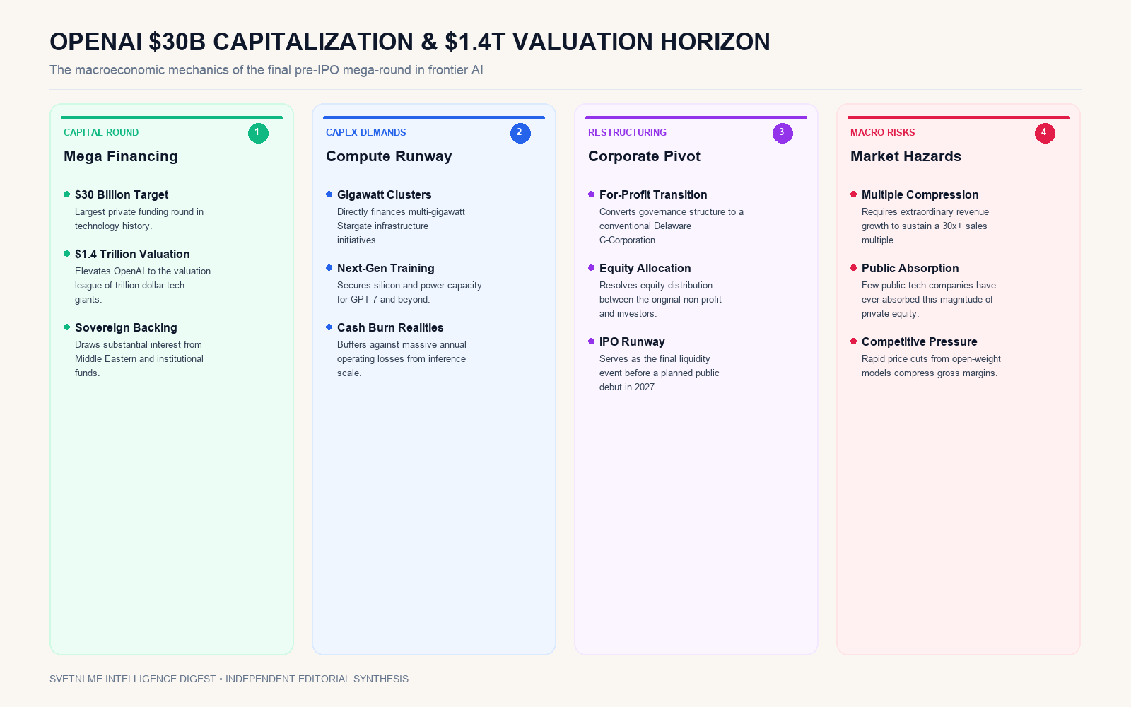 Инфографика: OpenAI преговаря за финансиране от 30 милиарда долара при оценка от 1,4 трилиона долара