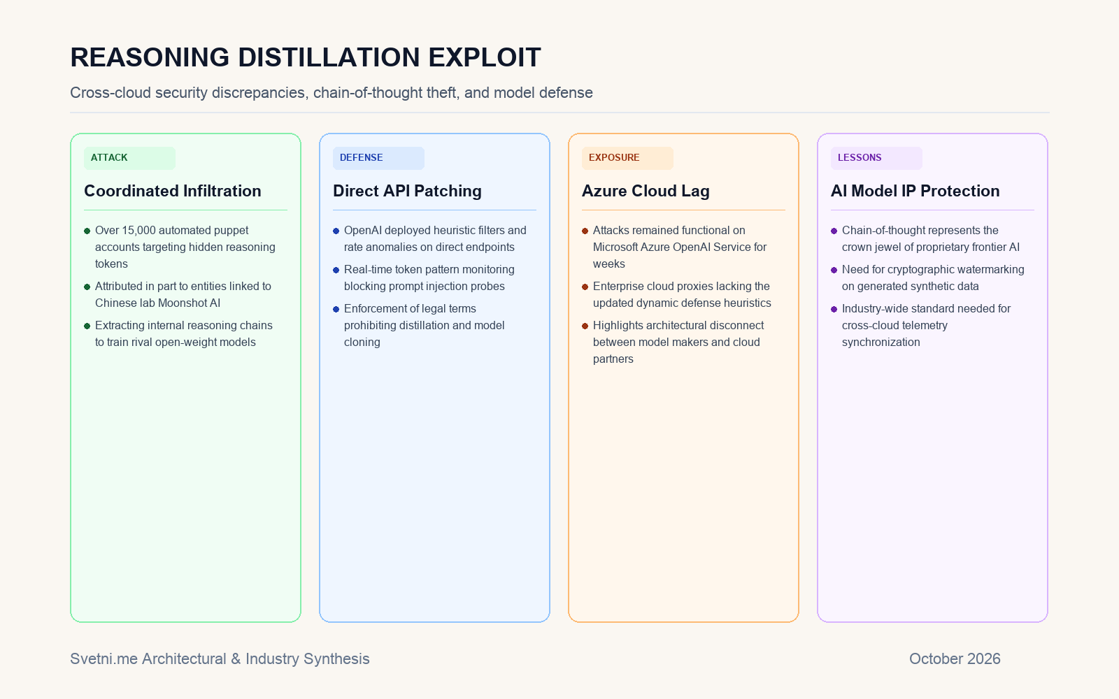 Инфографика за Reasoning Distillation Exploit