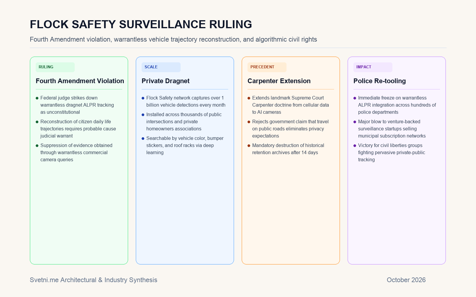 Инфографика: Съдебното решение срещу Flock Safety