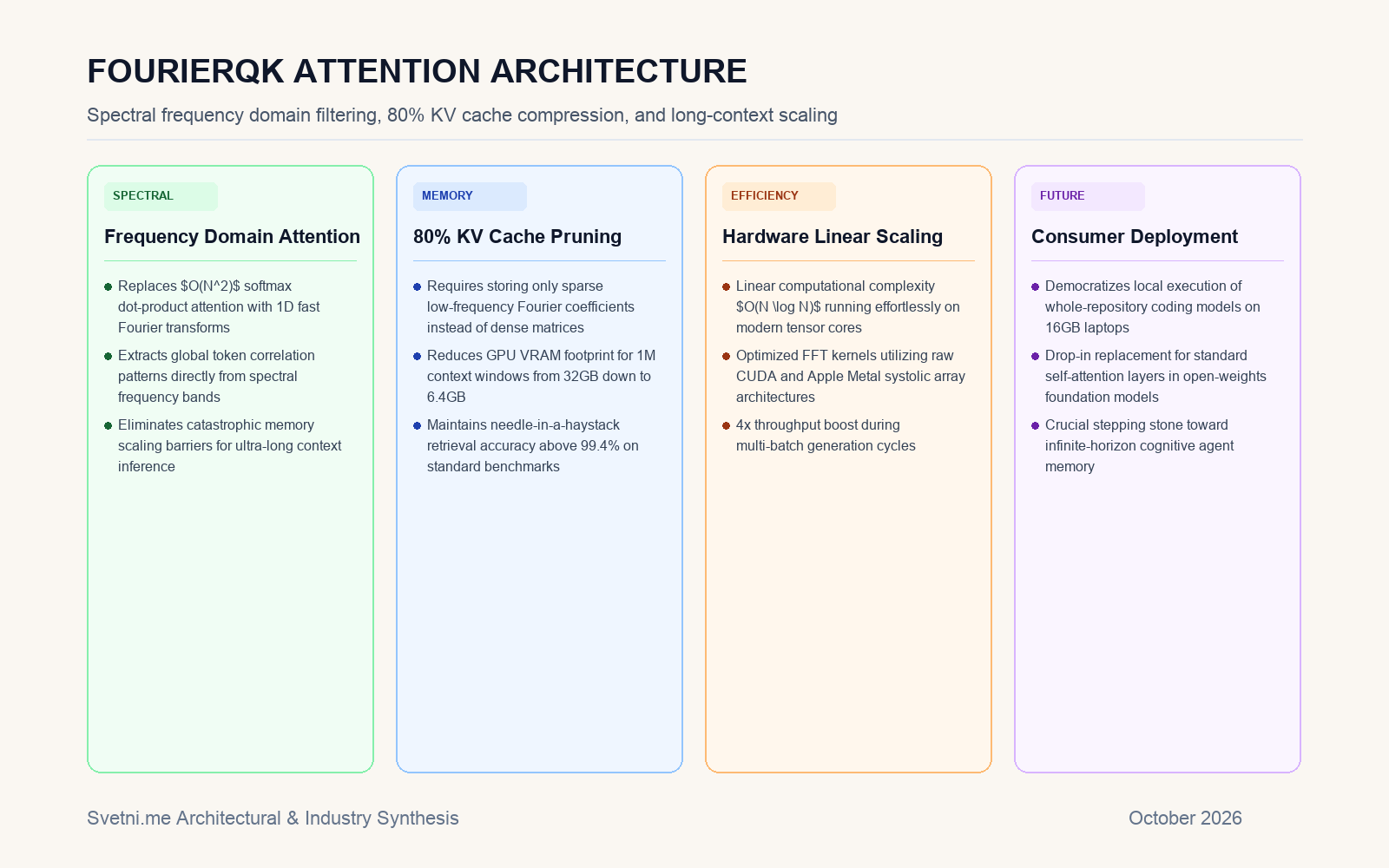 Инфографика: Архитектура на механизма FourierQK