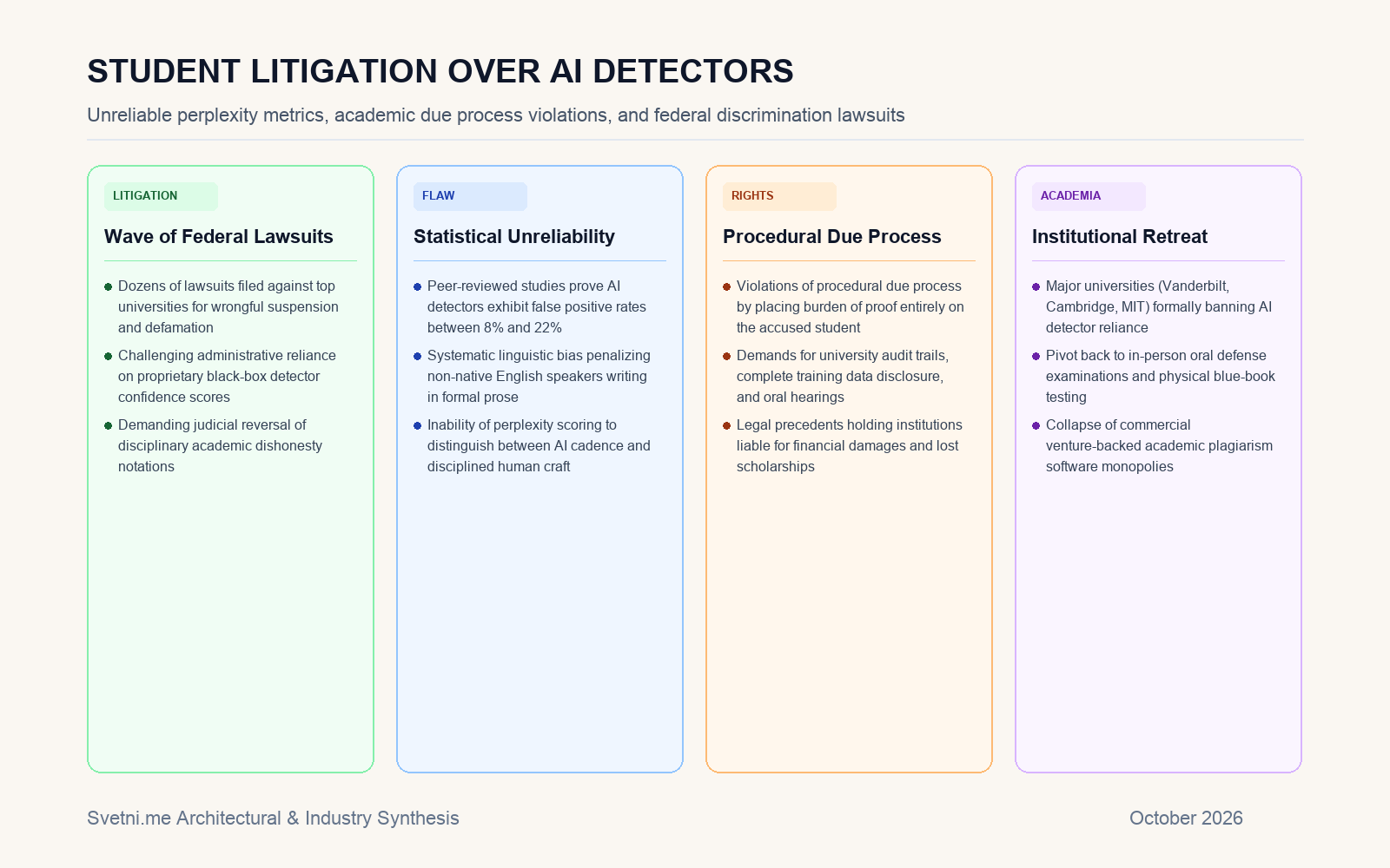 Инфографика: Съдебните битки срещу AI детекторите