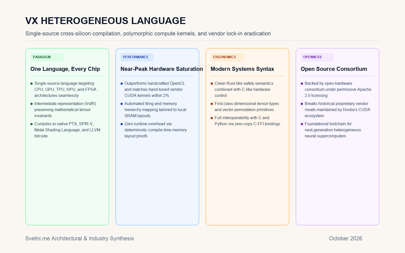 Инфографика: Архитектура на езика Vx Language