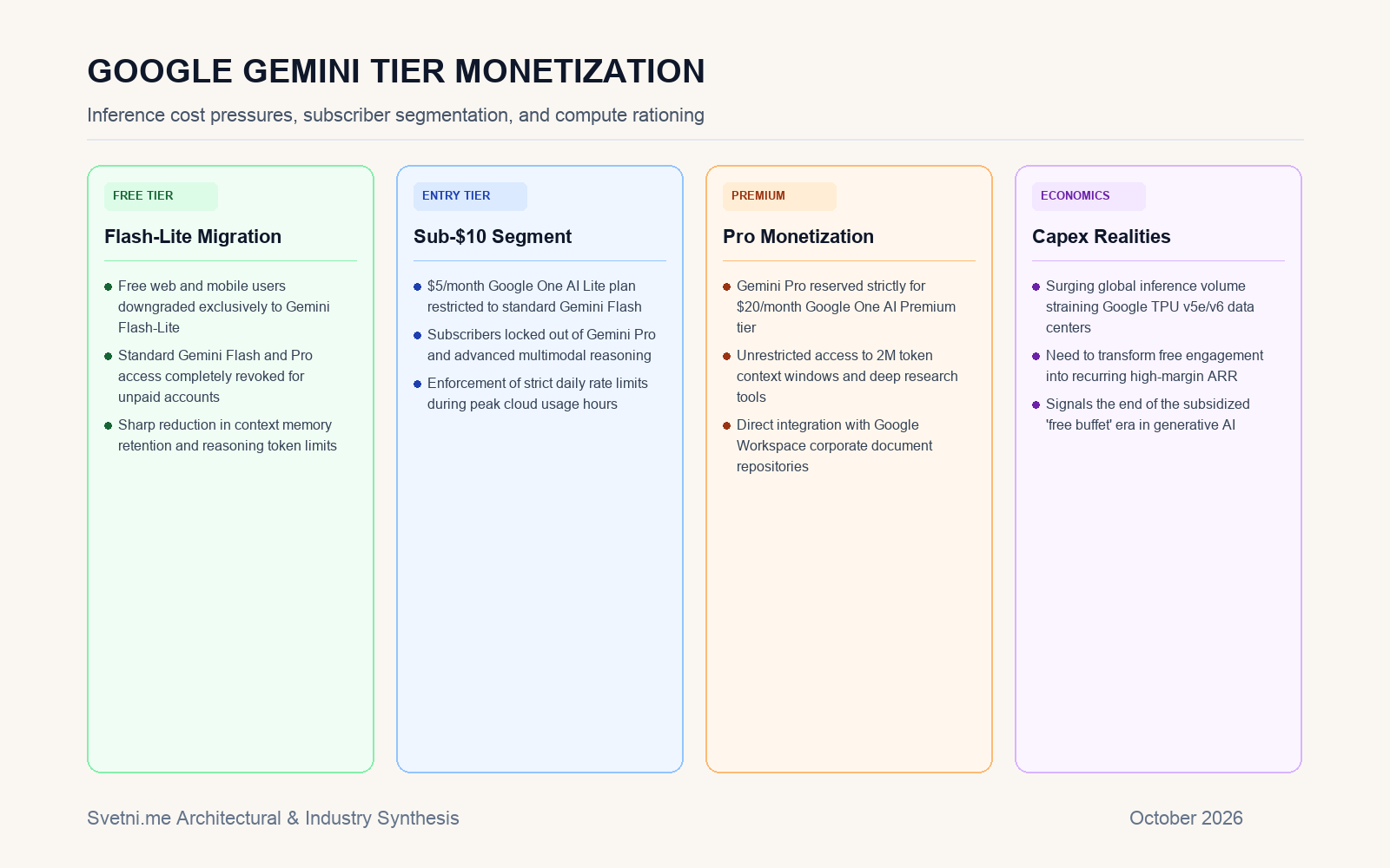 Инфографика: Реорганизация на потребителските нива на Google Gemini