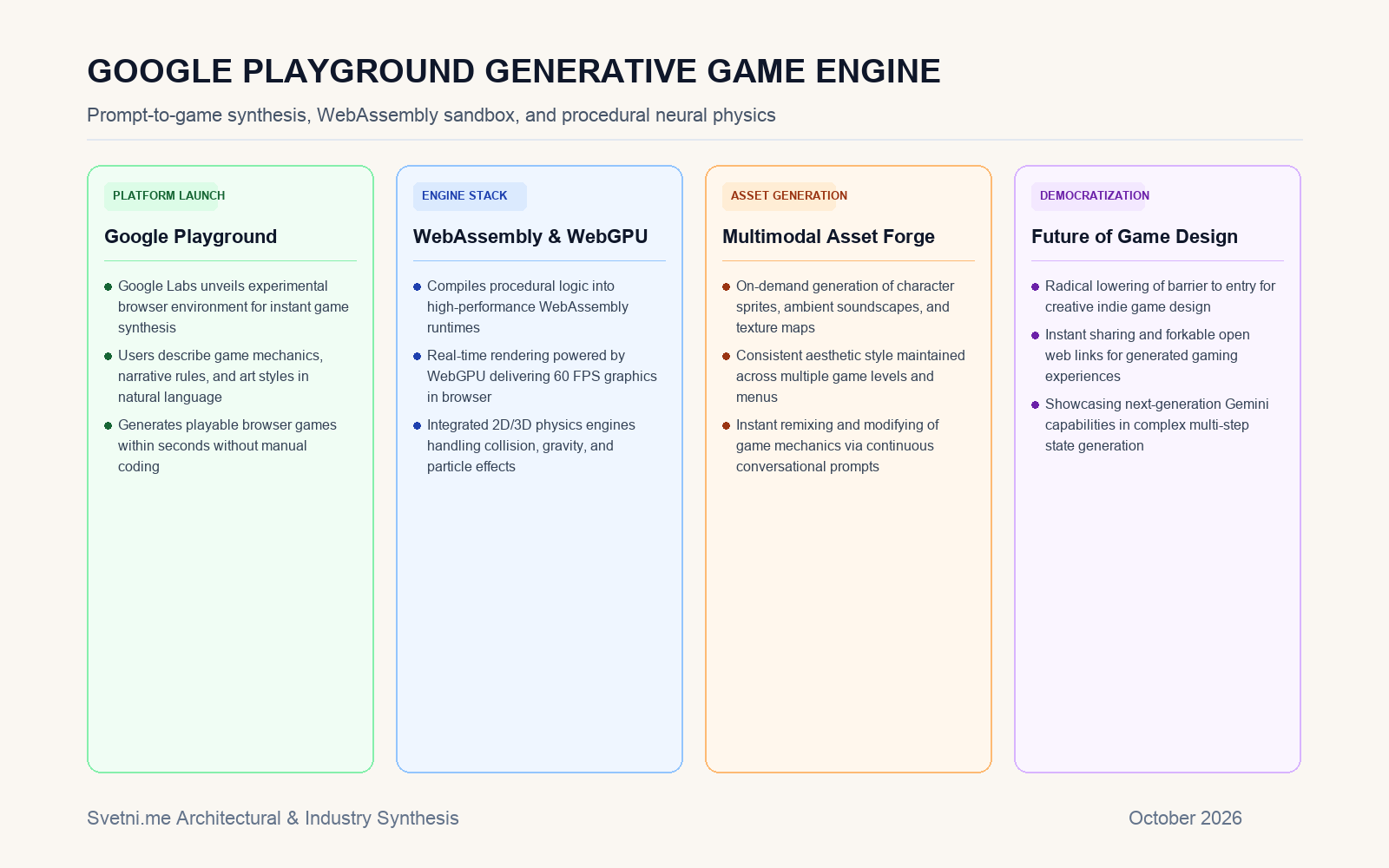 Инфографика за генеративната платформа за игри на Google Playground
