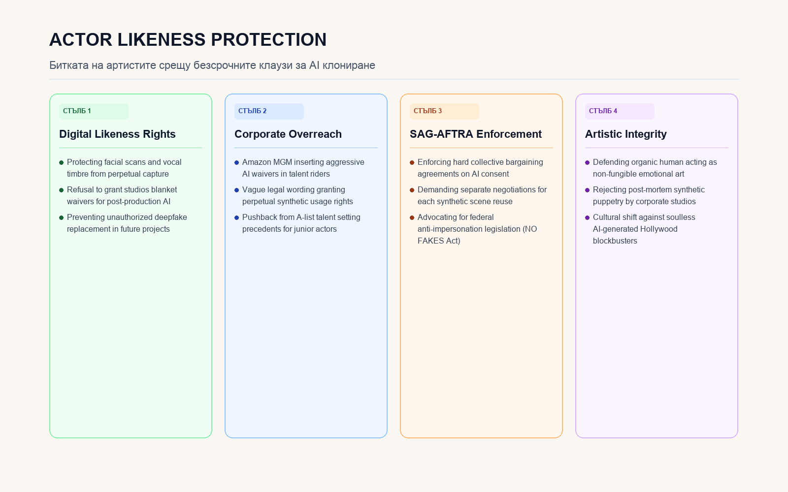 Инфографика за Actor Likeness Protection