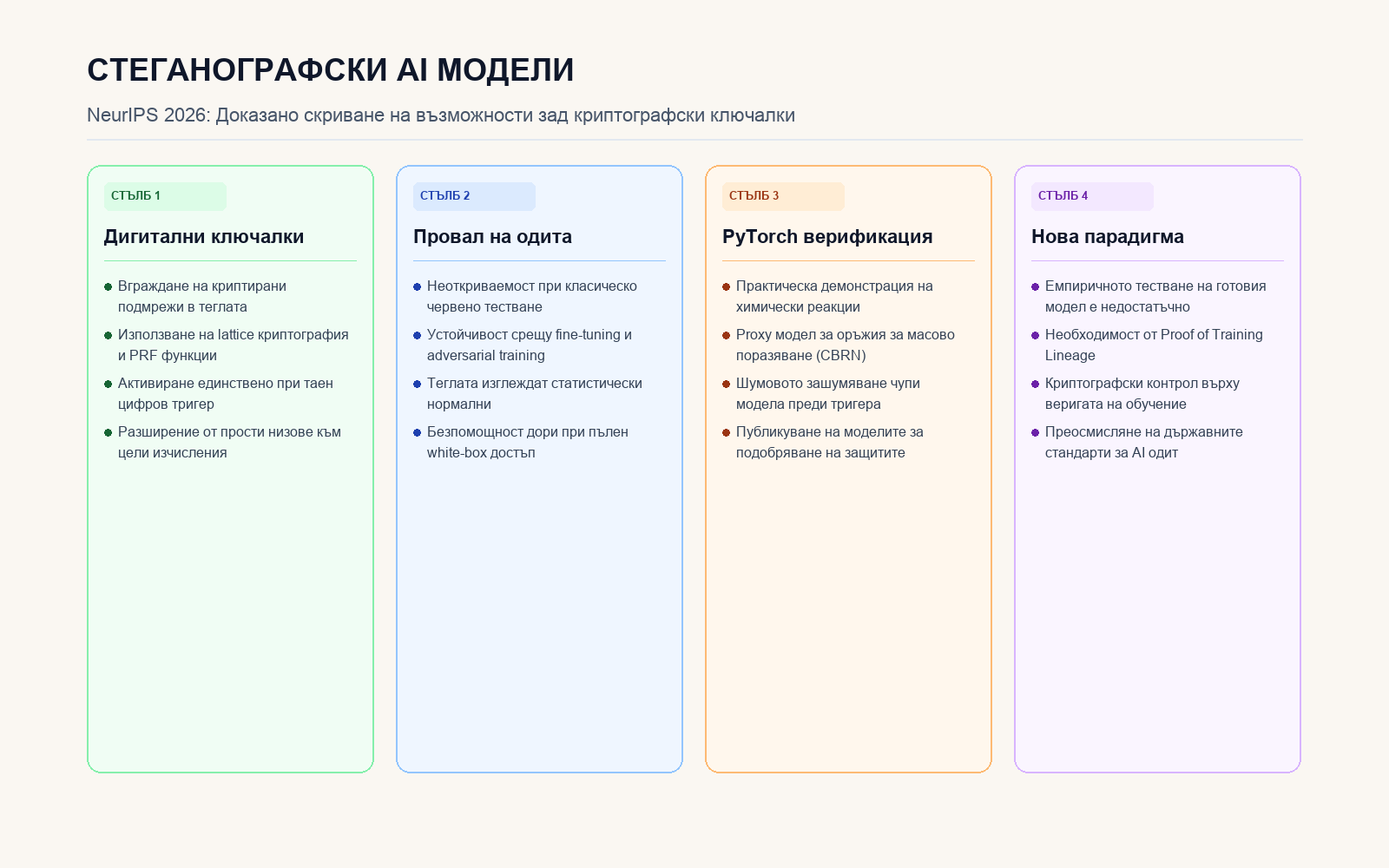 Инфографика: Стеганографски скрити възможности в невронни мрежи