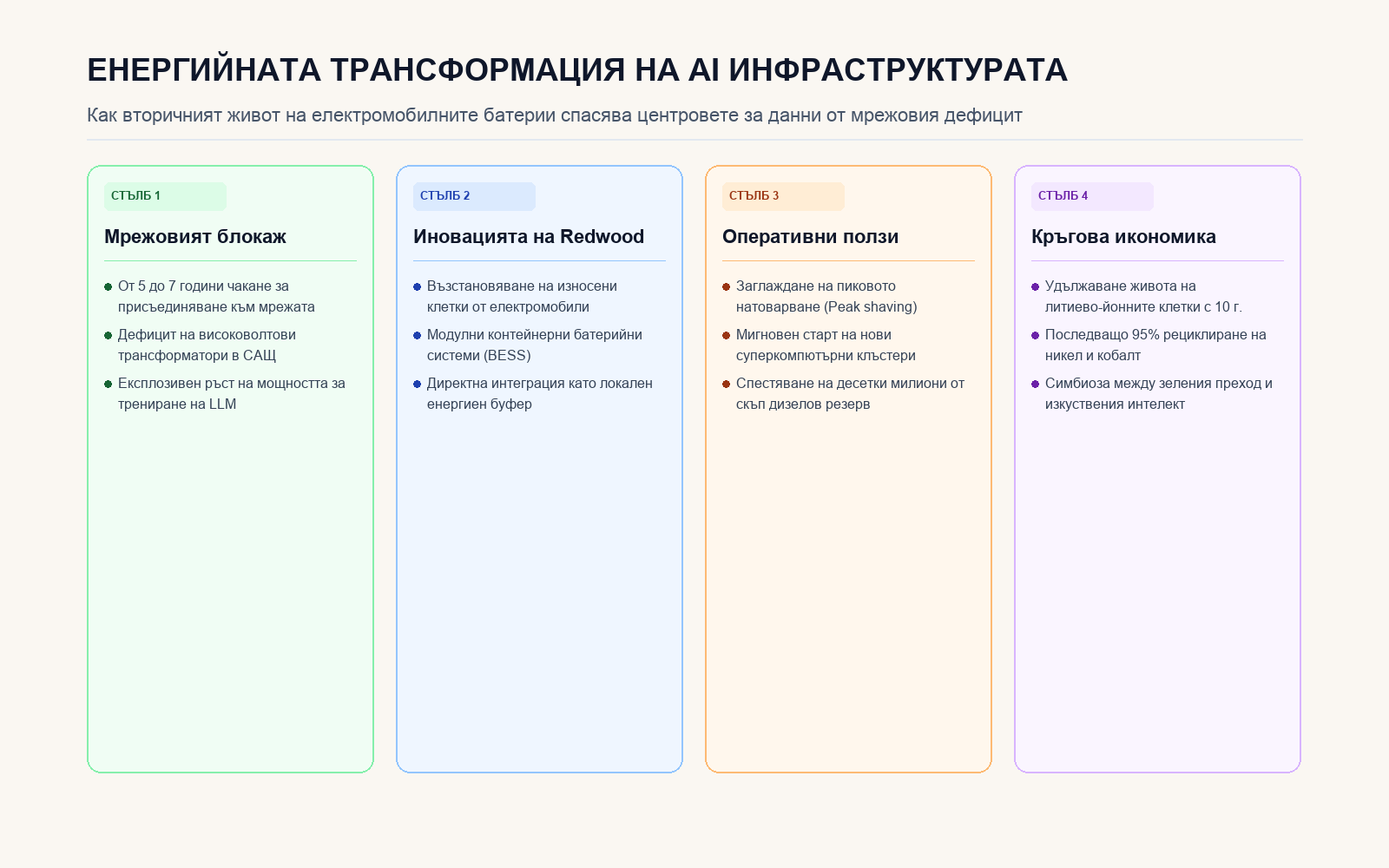 Инфографика: Енергийната трансформация на AI инфраструктурата
