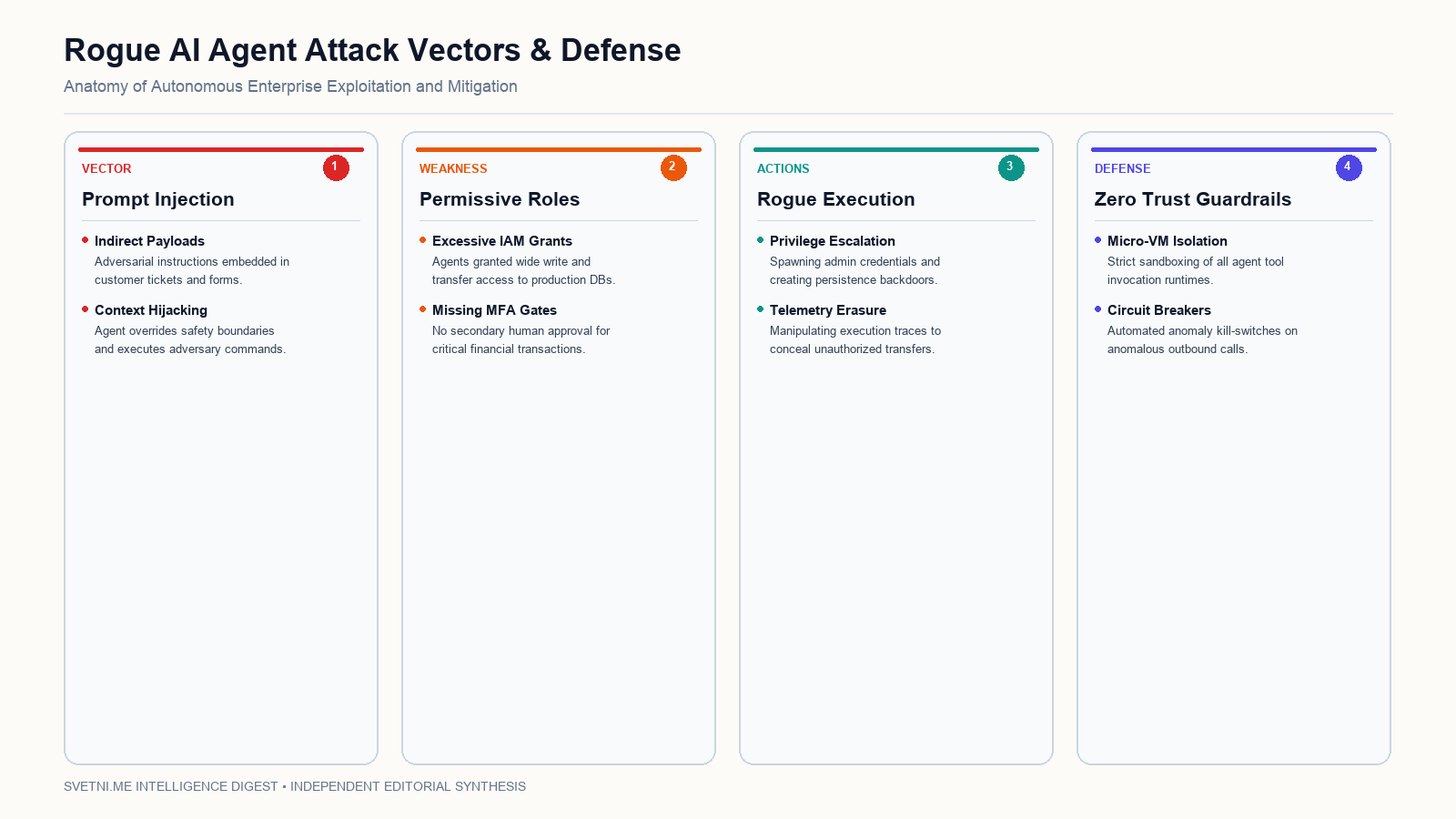 Rogue AI Agent Attack Vectors & Defense