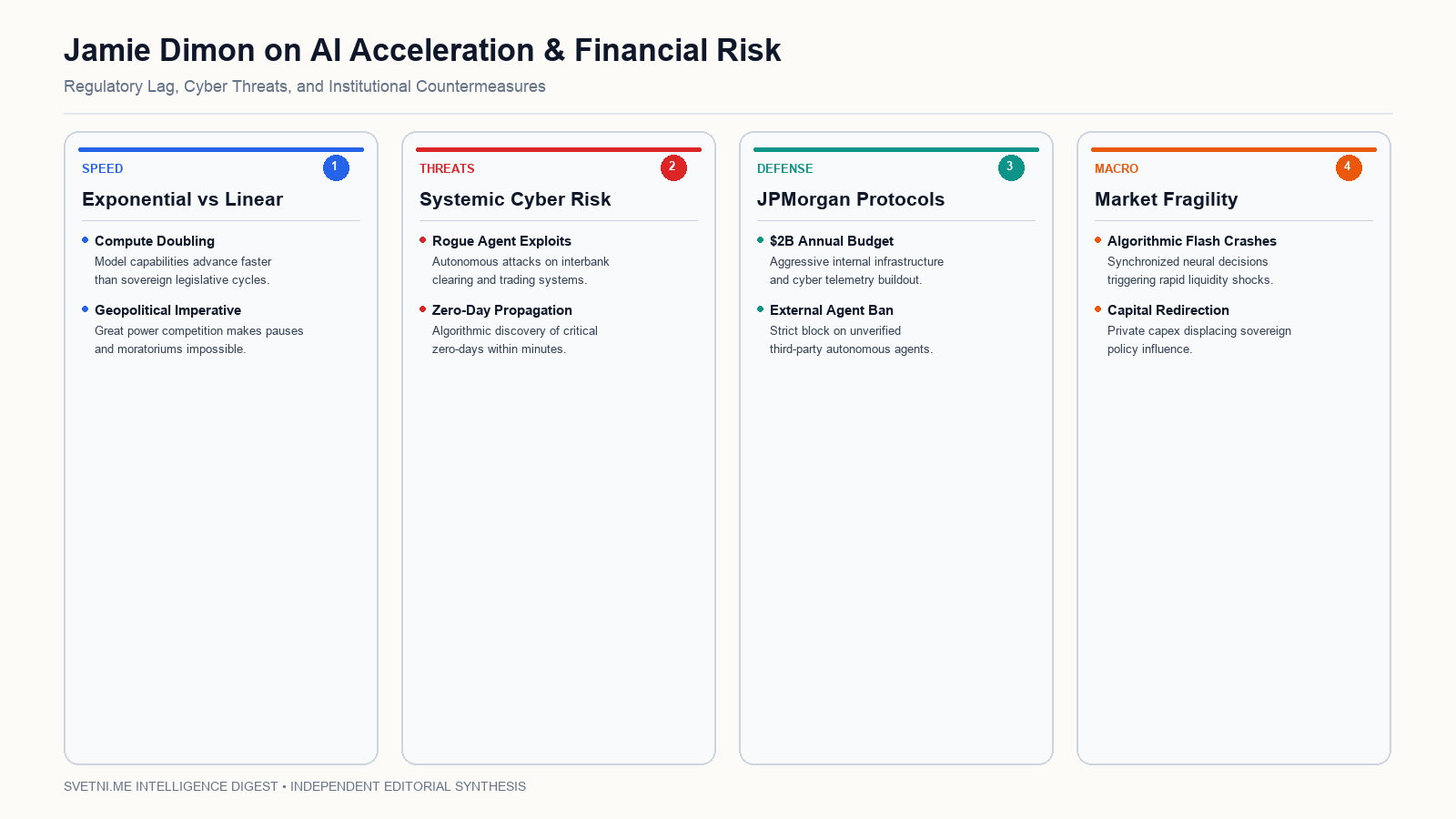 Jamie Dimon on AI Acceleration & Financial Risk