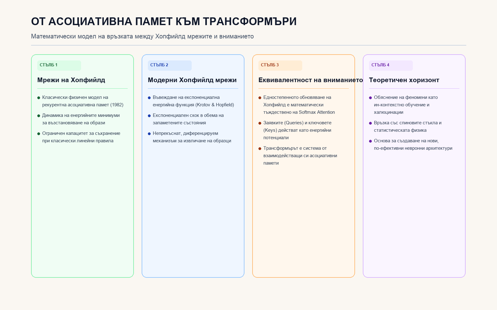 Инфографика: От асоциативна памет към трансформъри