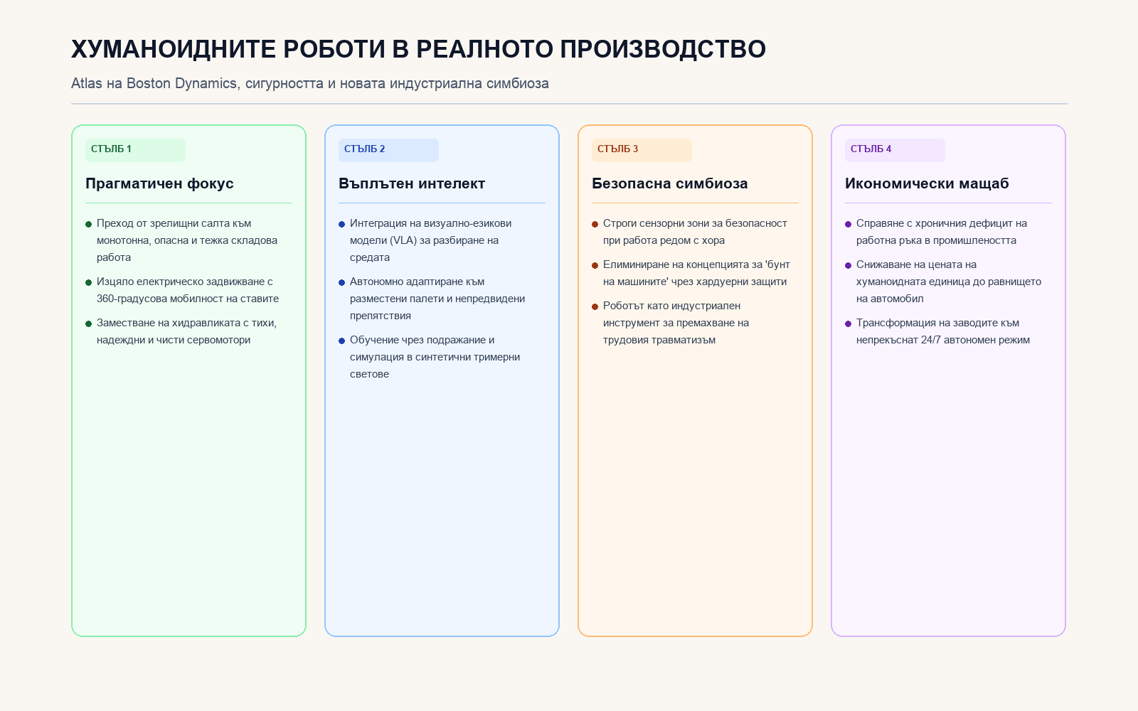 Инфографика: Хуманоидните роботи в реалното производство