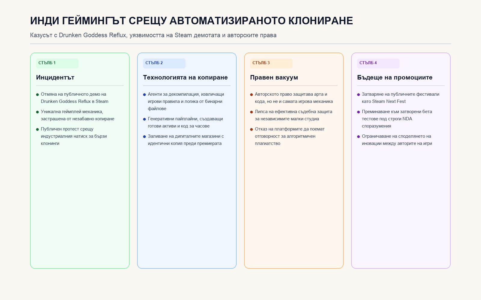 Инфографика: Инди геймингът срещу автоматизираното клониране