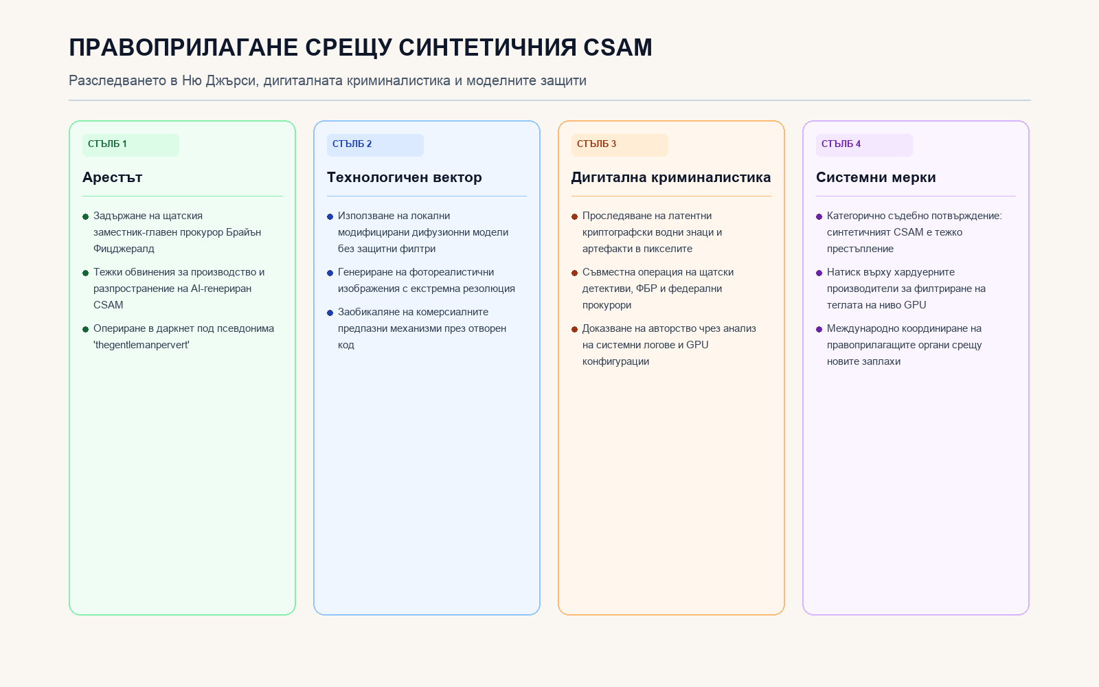 Инфографика: Правоприлагане срещу синтетичния CSAM