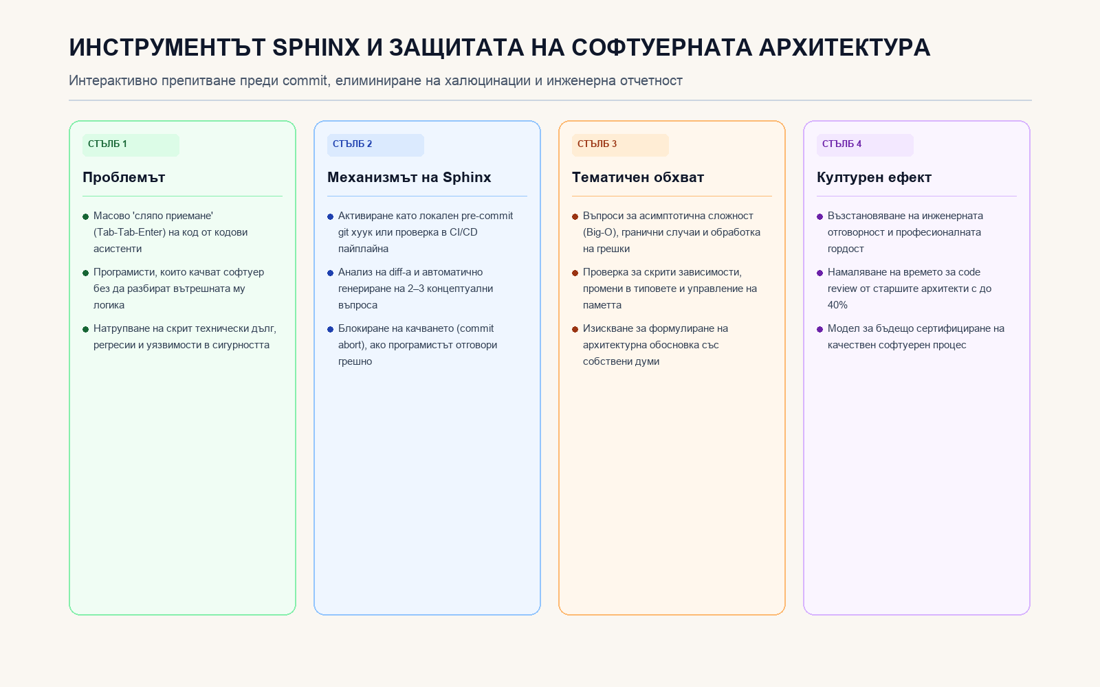 Инфографика: Инструментът Sphinx и защитата на софтуерната архитектура