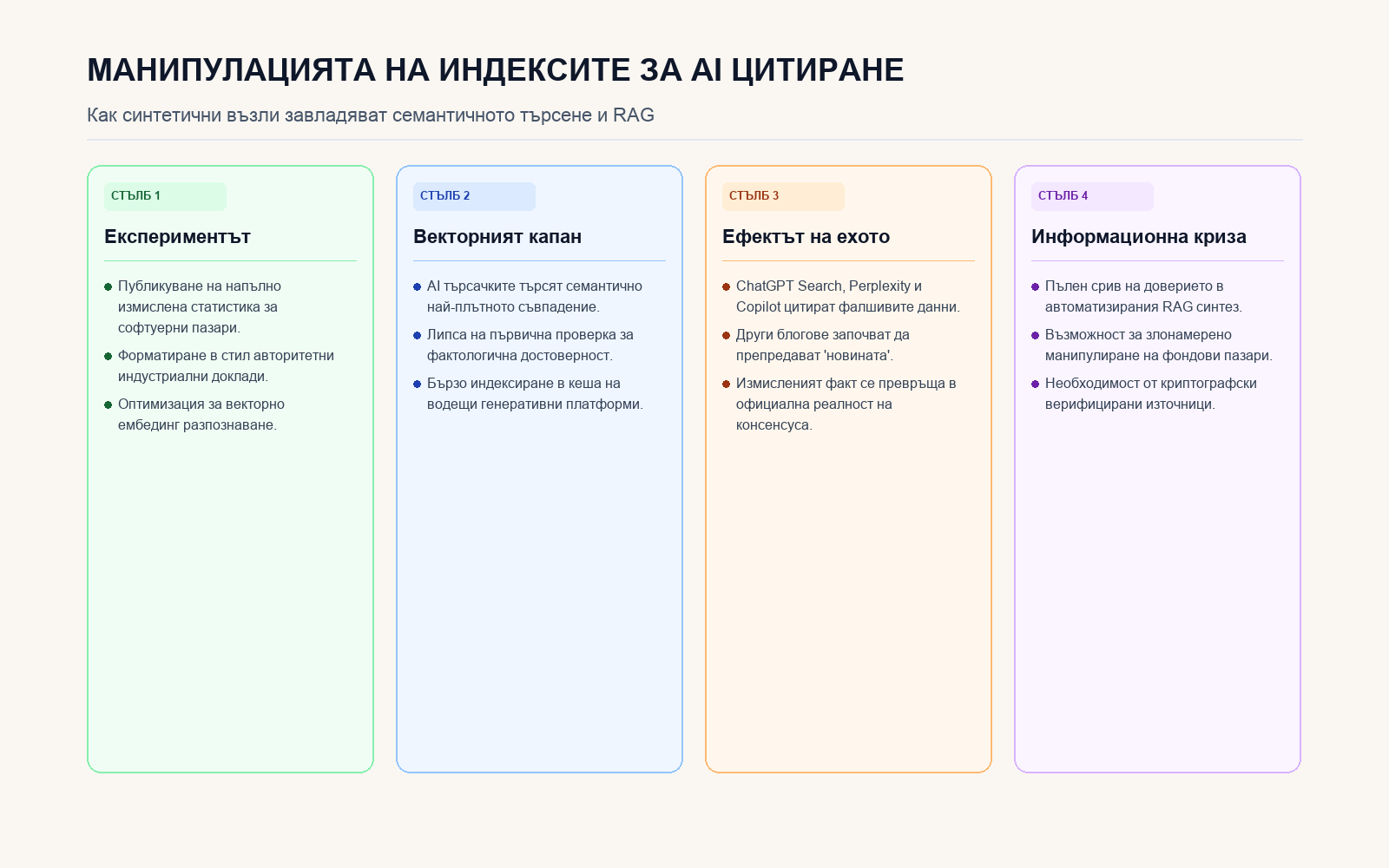 Инфографика: Манипулация на AI цитатите