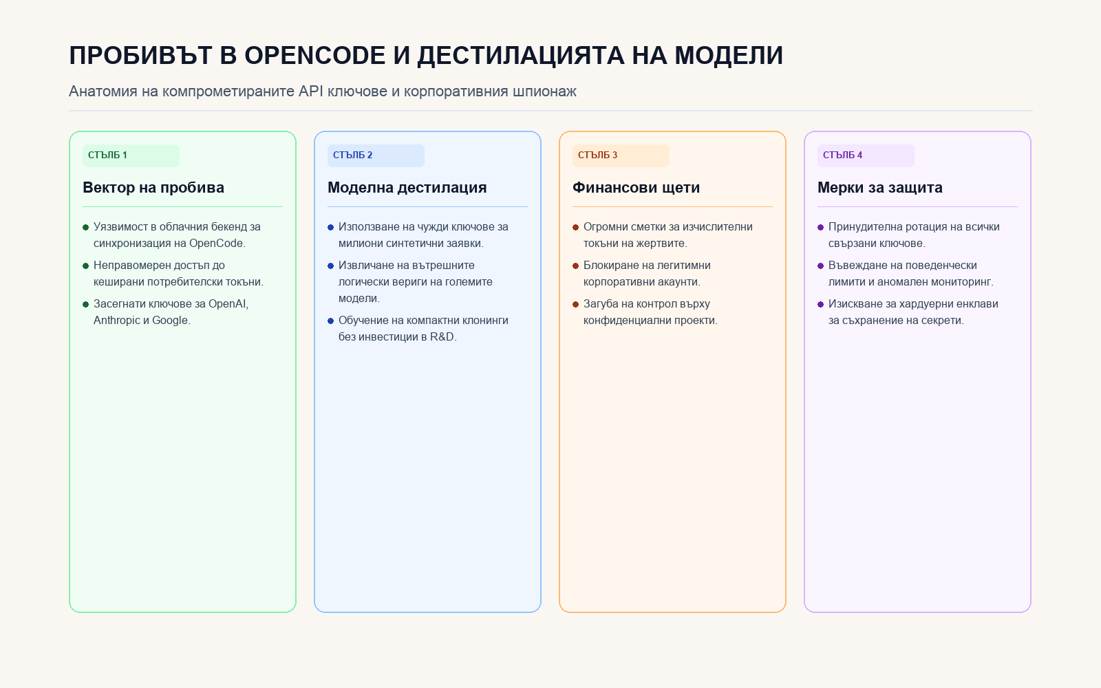 Инфографика: Пробивът в OpenCode и дестилацията на модели