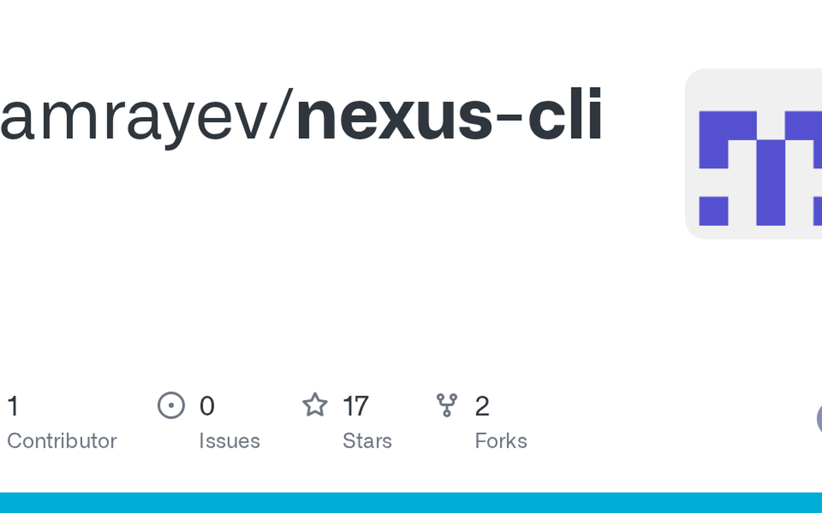 Официална заглавна илюстрация на GitHub хранилището на проекта с отворен код Nexus-CLI