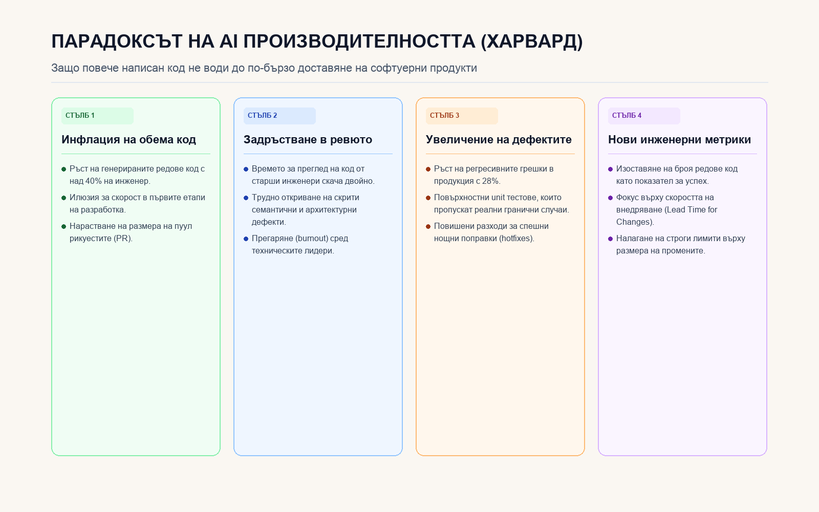 Инфографика: Четири ключови констатации на Харвард и Jellyfish