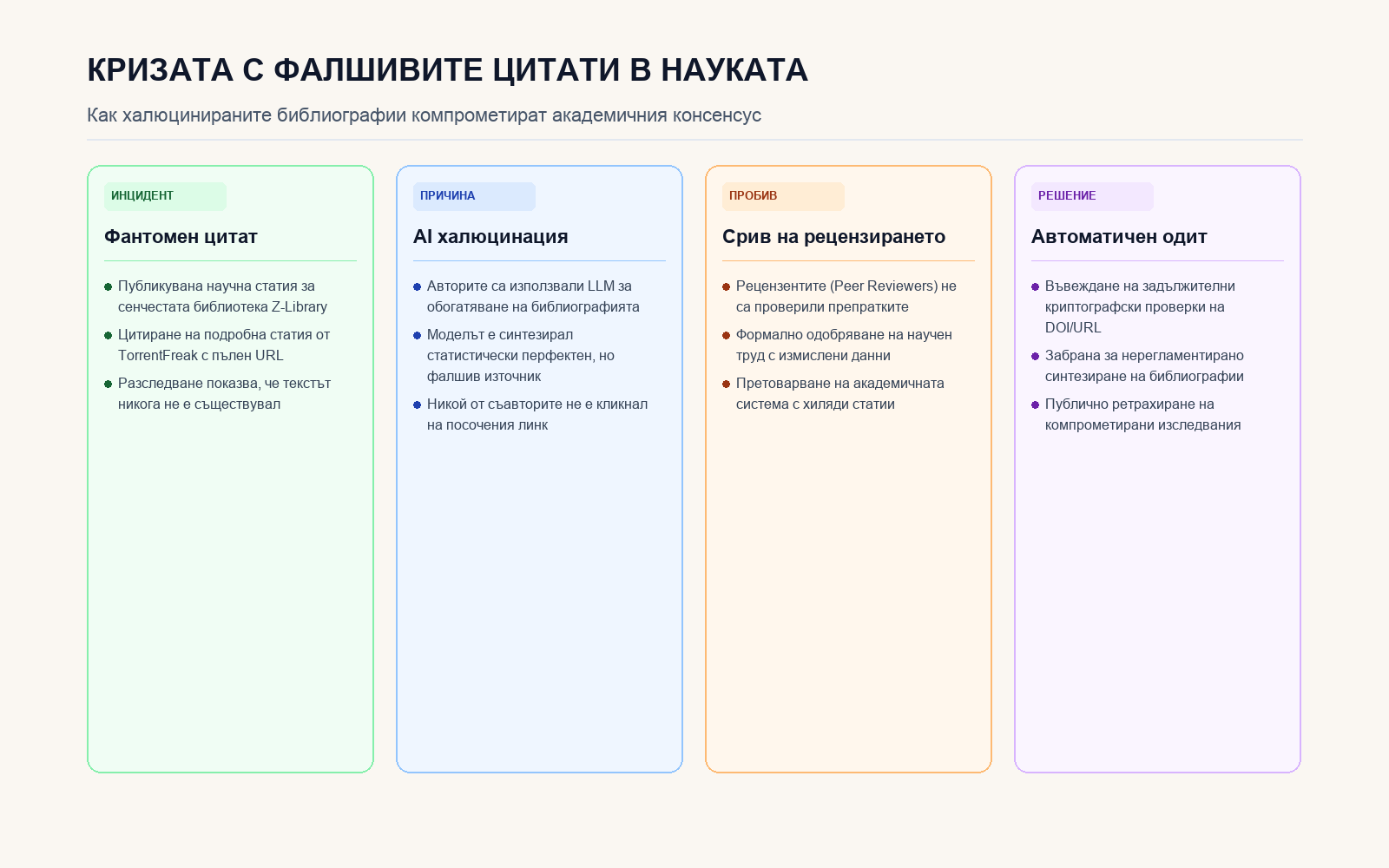 Инфографика: Кризата с фалшивите цитати в науката