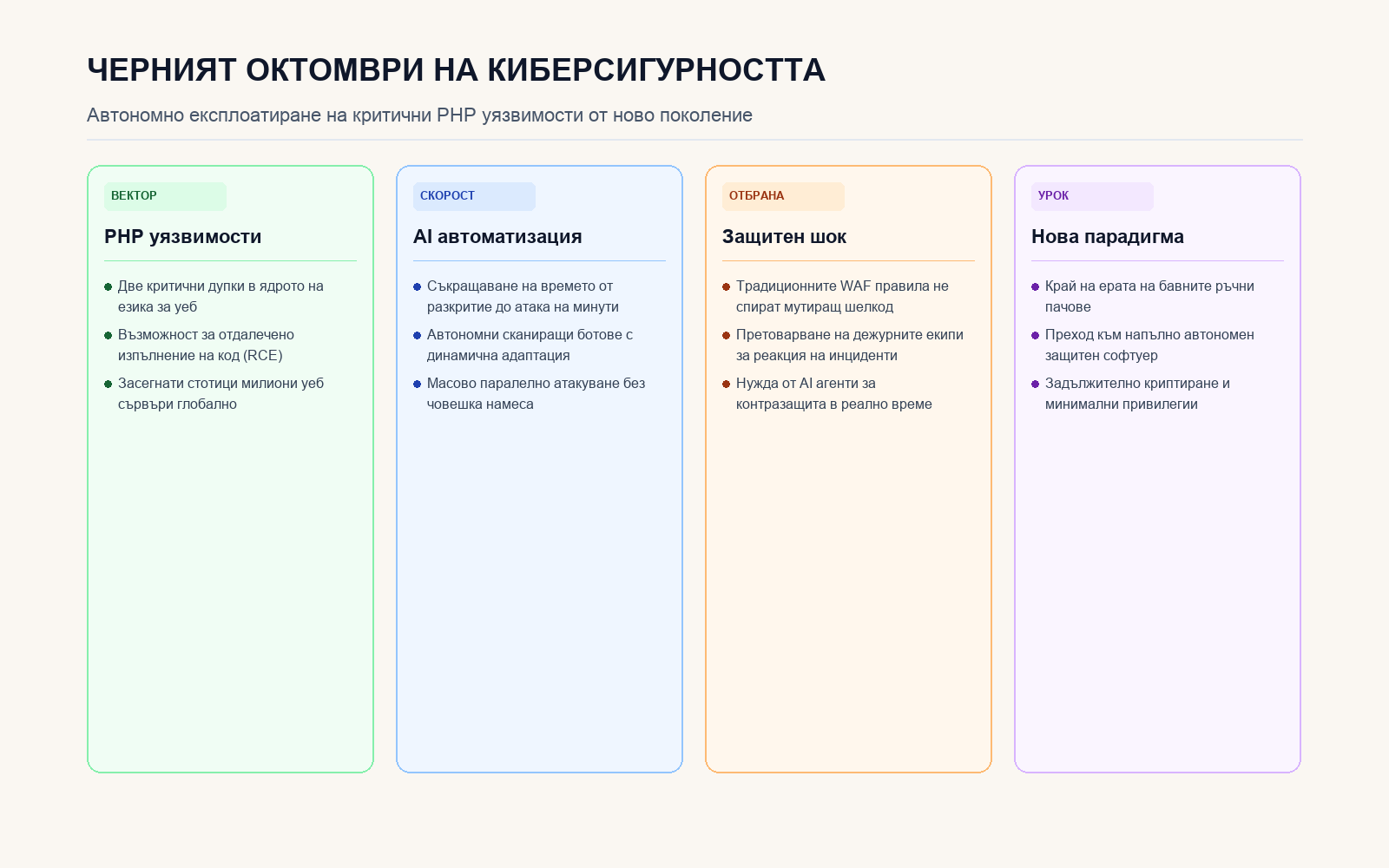 Инфографика: Черният октомври на киберсигурността
