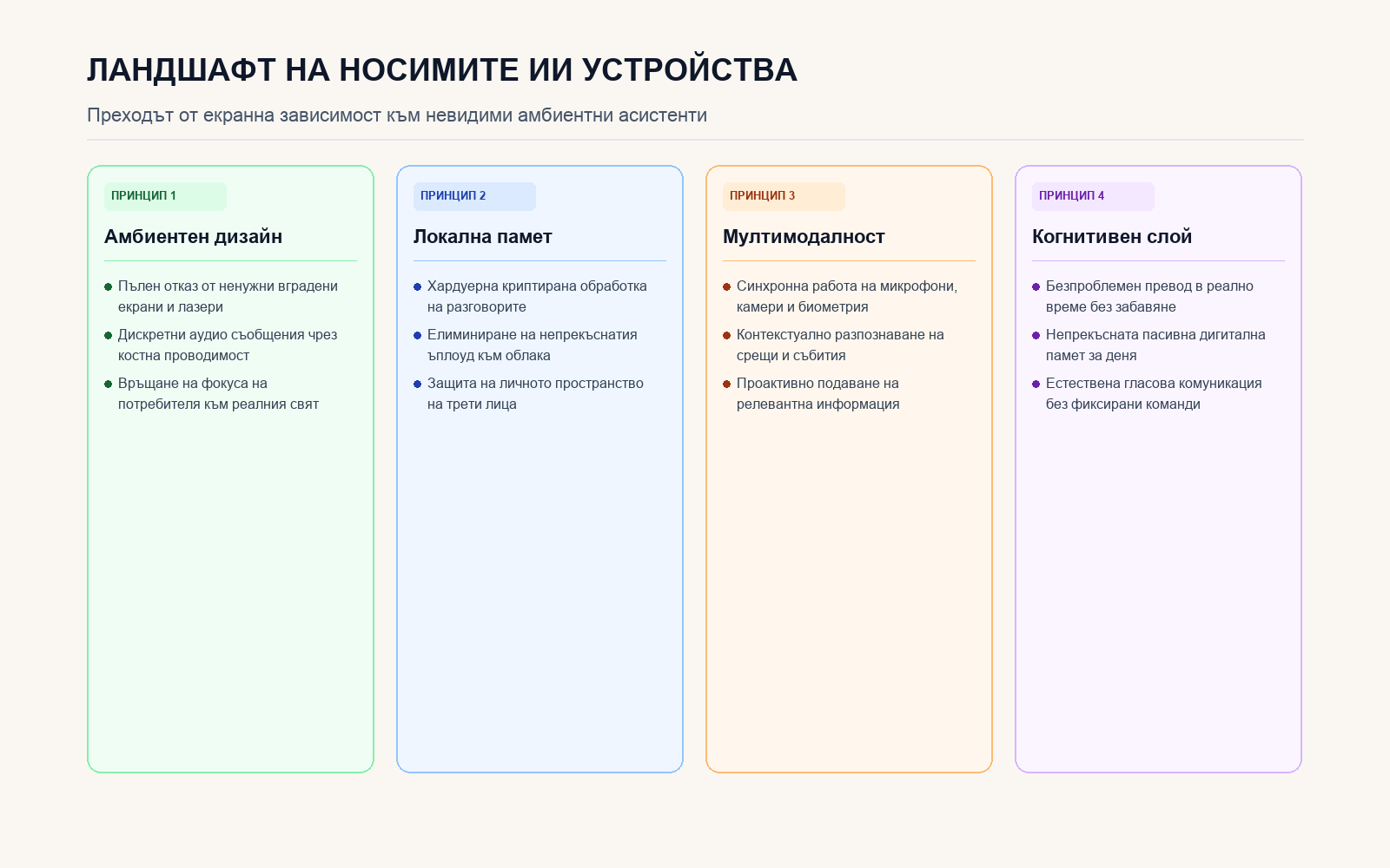 Инфографика: Архитектура на съвременните амбиентни ИИ устройства
