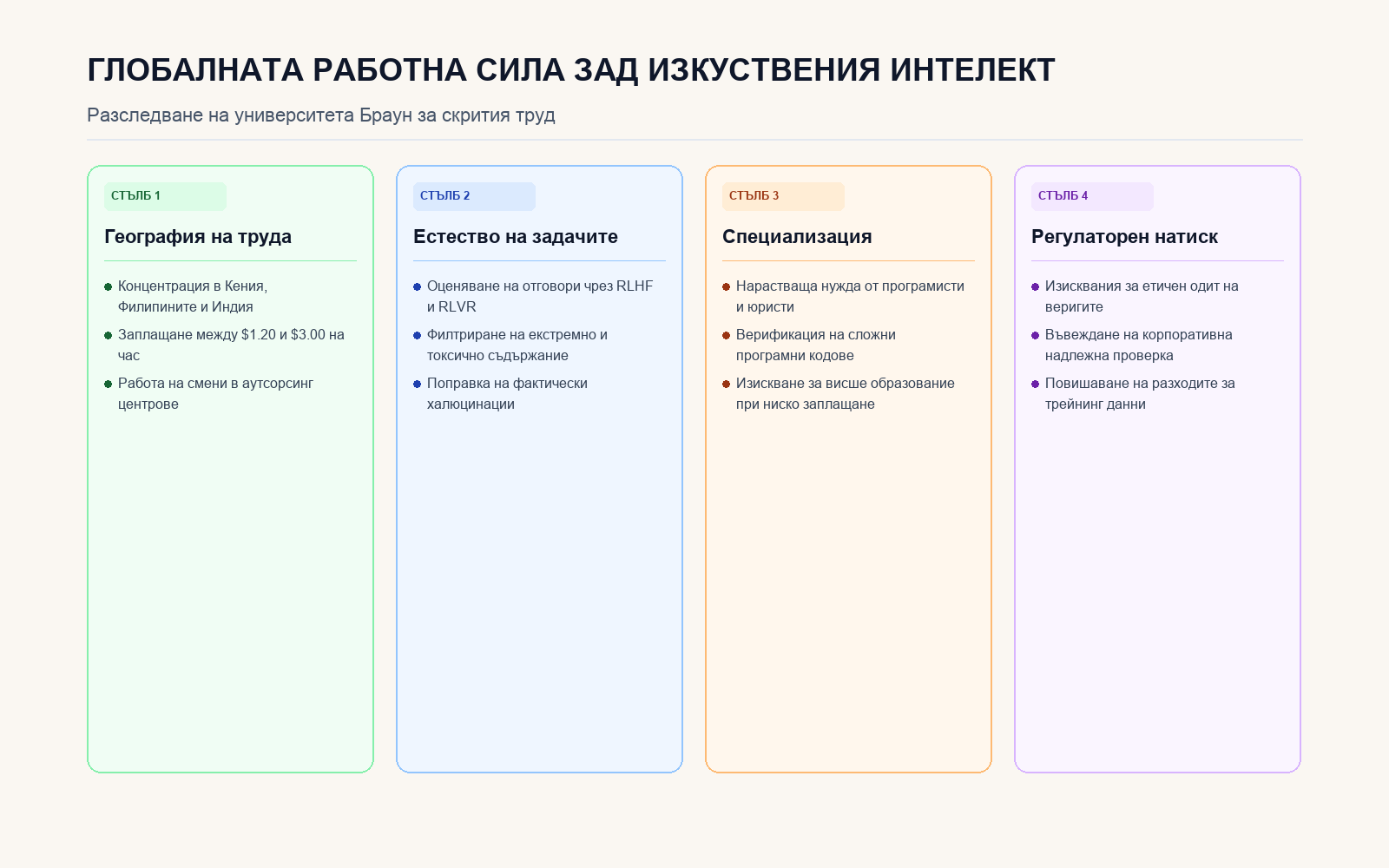 Инфографика: Глобалната работна сила зад изкуствения интелект
