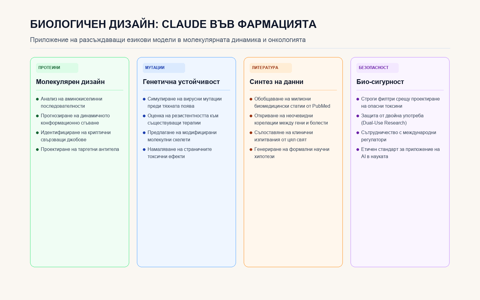Инфографика: БИОЛОГИЧЕН ДИЗАЙН: CLAUDE ВЪВ ФАРМАЦИЯТА