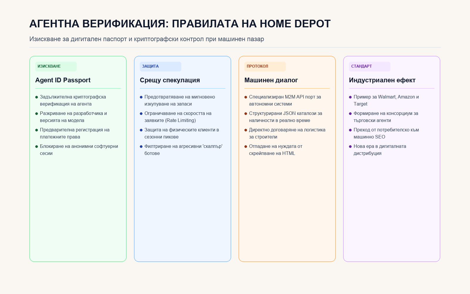 Инфографика: АГЕНТНА ВЕРИФИКАЦИЯ: ПРАВИЛАТА НА HOME DEPOT