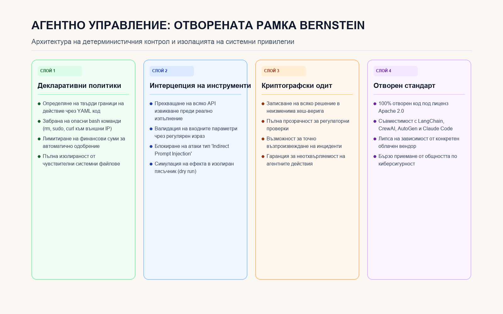 Инфографика: АГЕНТНО УПРАВЛЕНИЕ: ОТВОРЕНАТА РАМКА BERNSTEIN