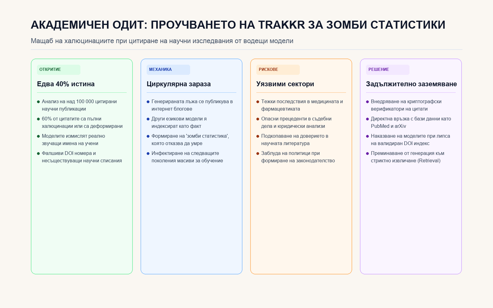 Инфографика: АКАДЕМИЧЕН ОДИТ: ПРОУЧВАНЕТО НА TRAKKR ЗА ЗОМБИ СТАТИСТИКИ