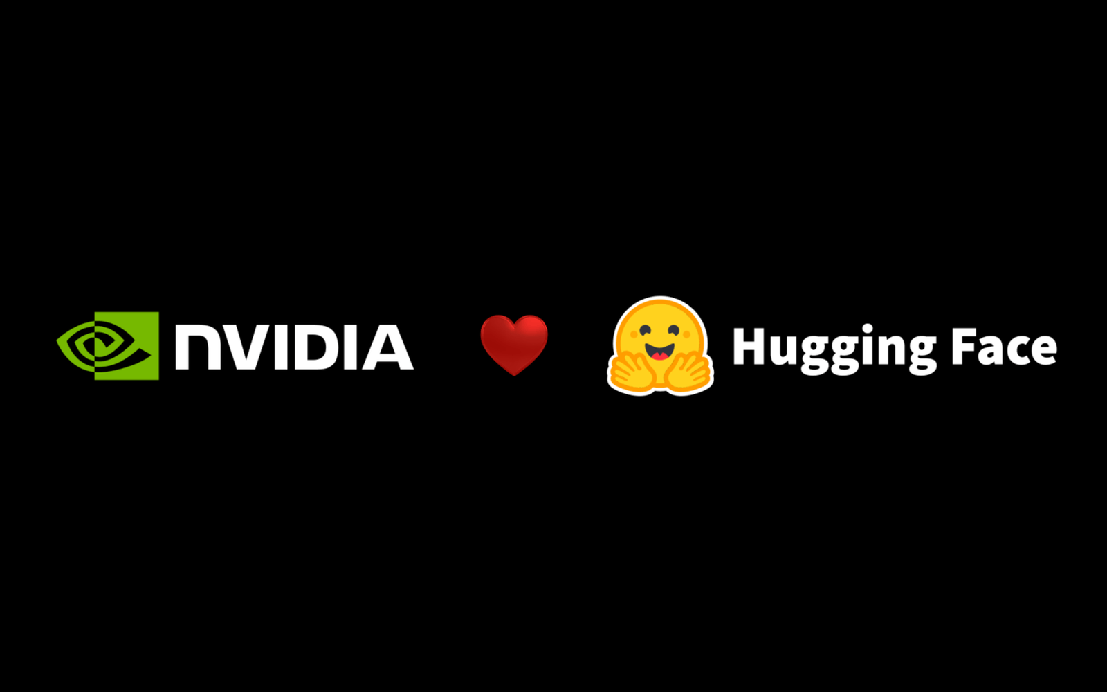 Логотипи на партньорството между Nvidia и Hugging Face