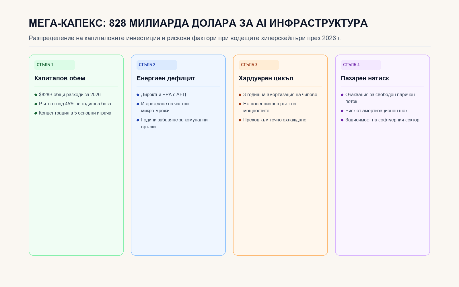 Инфографика: МЕГА-КАПЕКС: 828 МИЛИАРДА ДОЛАРА ЗА AI ИНФРАСТРУКТУРА
