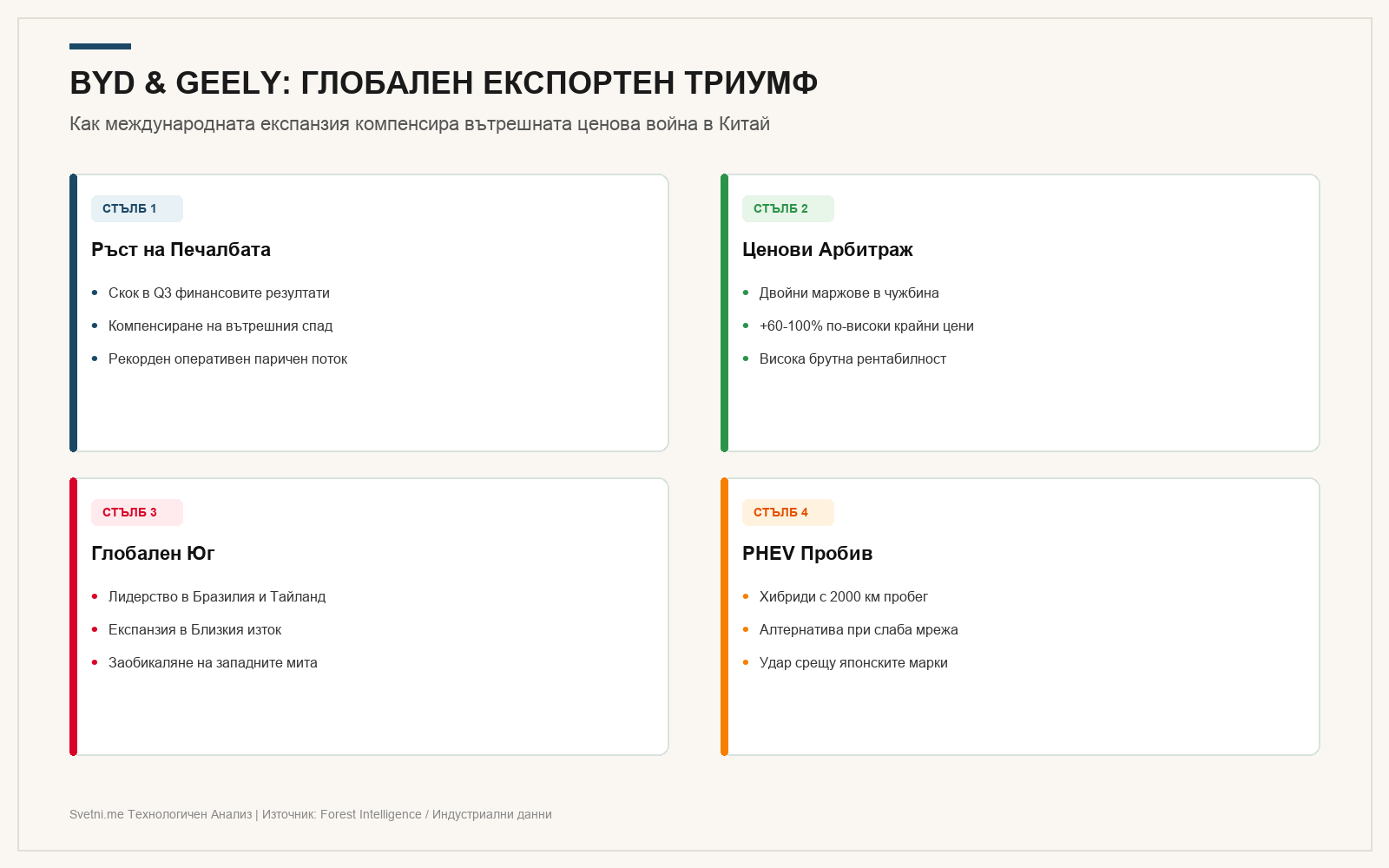 Инфографика: BYD & GEELY: ГЛОБАЛЕН ЕКСПОРТЕН ТРИУМФ