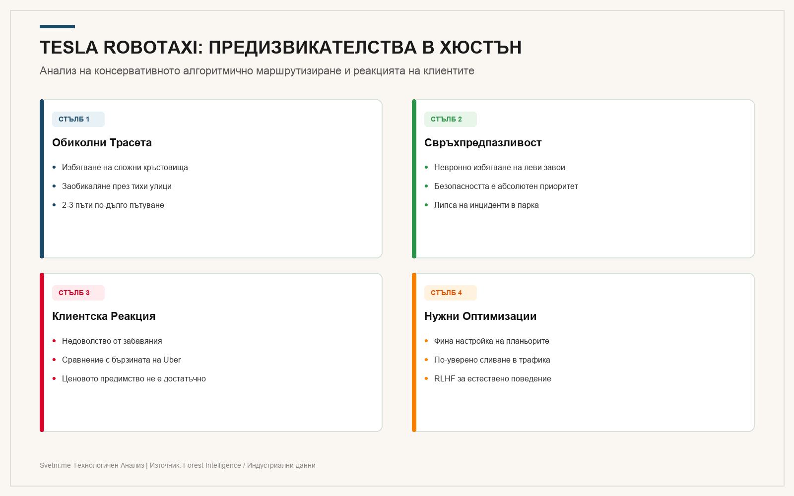 Инфографика: TESLA ROBOTAXI: ПРЕДИЗВИКАТЕЛСТВА В ХЮСТЪН