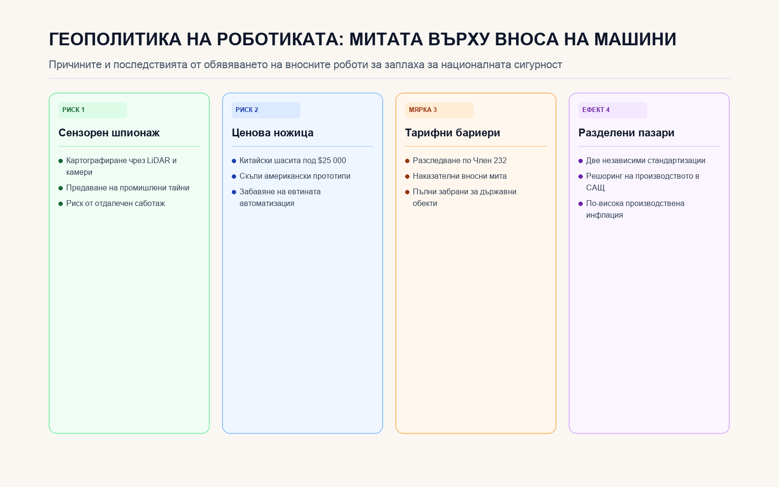 Инфографика: ГЕОПОЛИТИКА НА РОБОТИКАТА: МИТАТА ВЪРХУ ВНОСА НА МАШИНИ