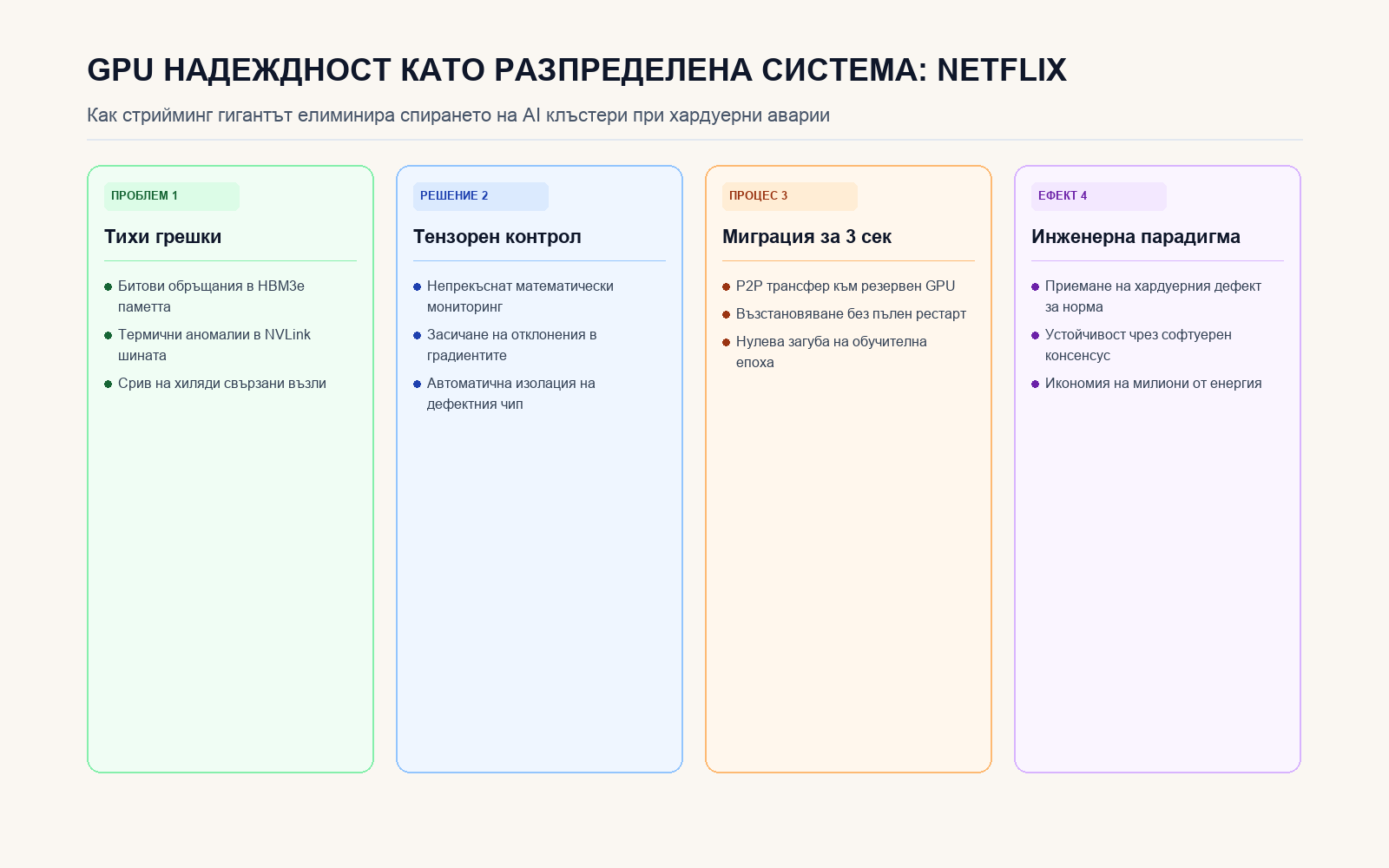 Инфографика: GPU НАДЕЖДНОСТ КАТО РАЗПРЕДЕЛЕНА СИСТЕМА: NETFLIX